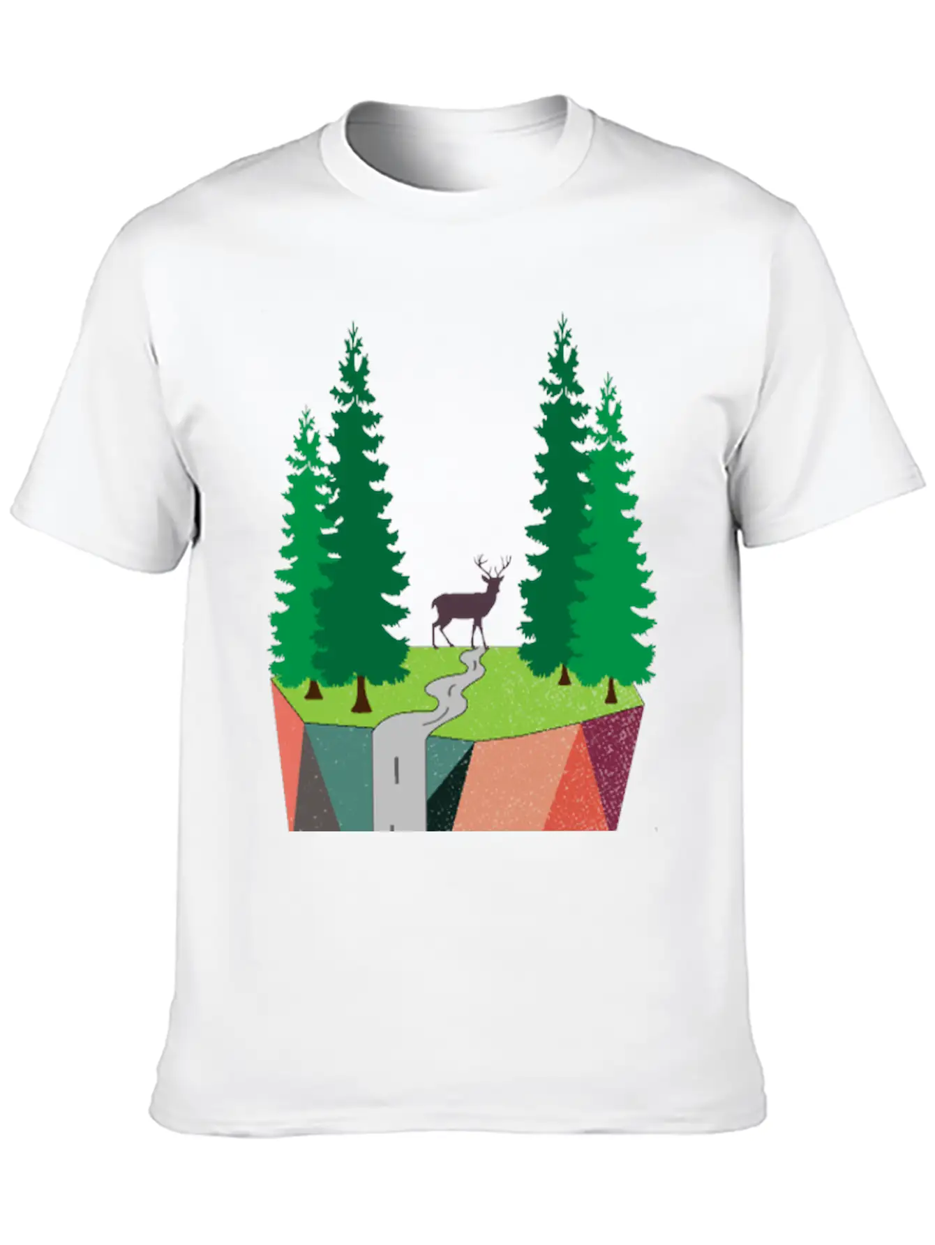 Nature Inspired Art Painting Landscape Classic Cotton Tee – Unisex Comfort For Any Season