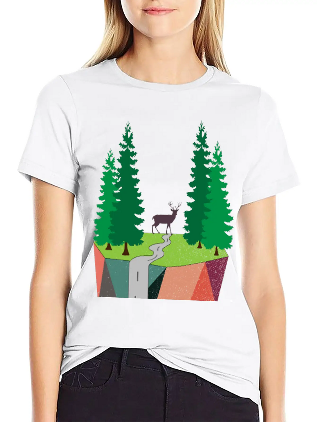 Nature Inspired Art Painting Landscape Classic Cotton Tee – Unisex Comfort For Any Season
