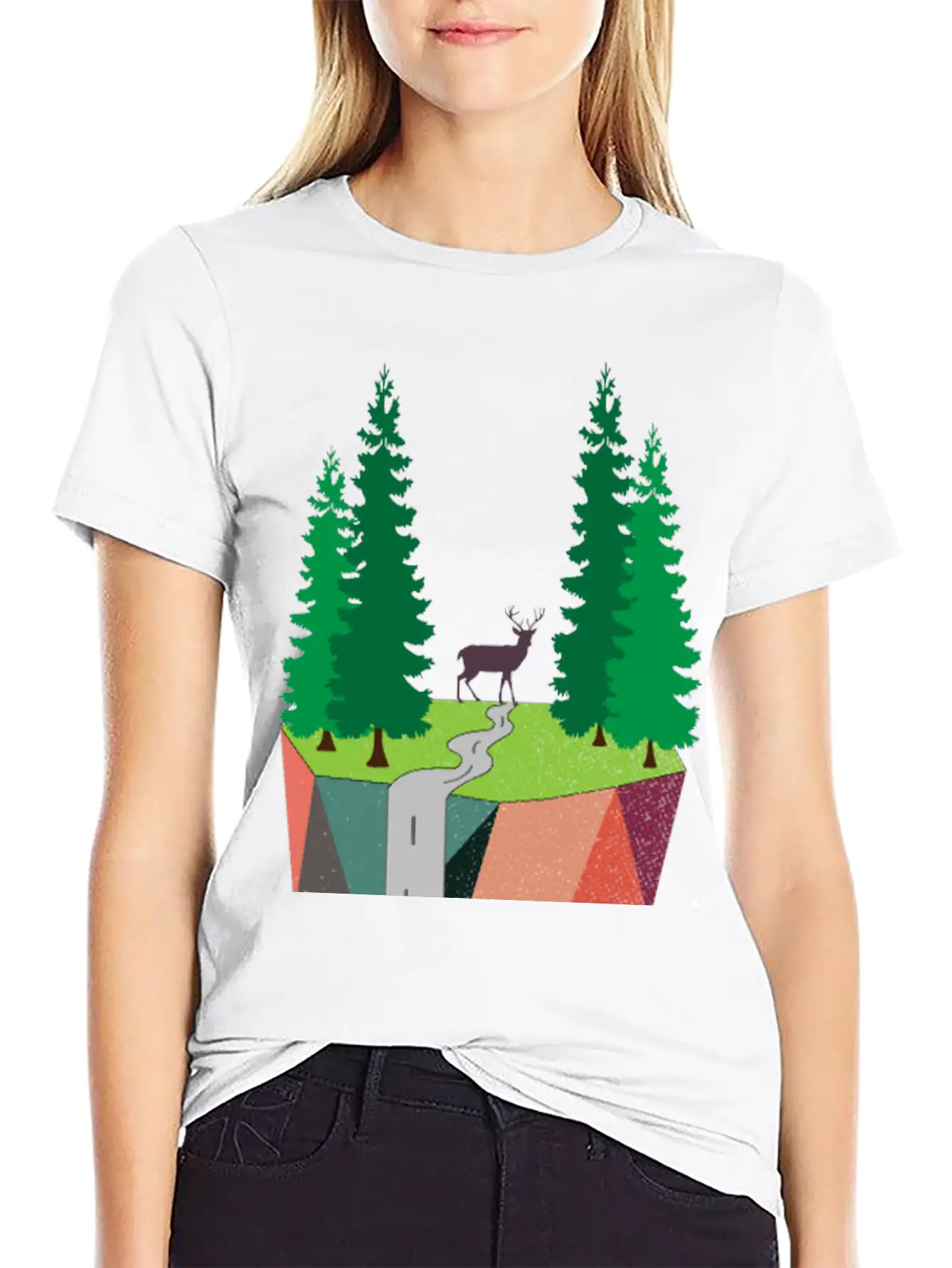 Nature Inspired Art Painting Landscape Classic Cotton Tee – Unisex Comfort For Any Season