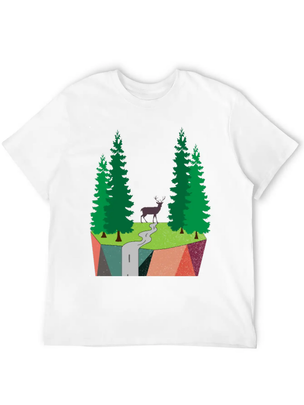Nature Inspired Art Painting Landscape Classic Cotton Tee – Unisex Comfort For Any Season