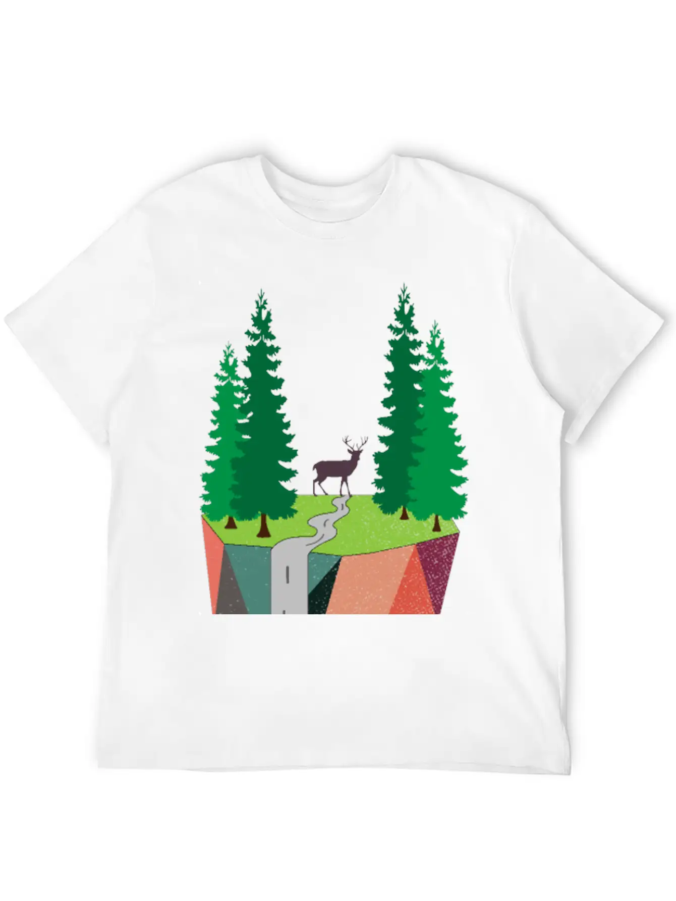 Nature Inspired Art Painting Landscape Classic Cotton Tee – Unisex Comfort For Any Season