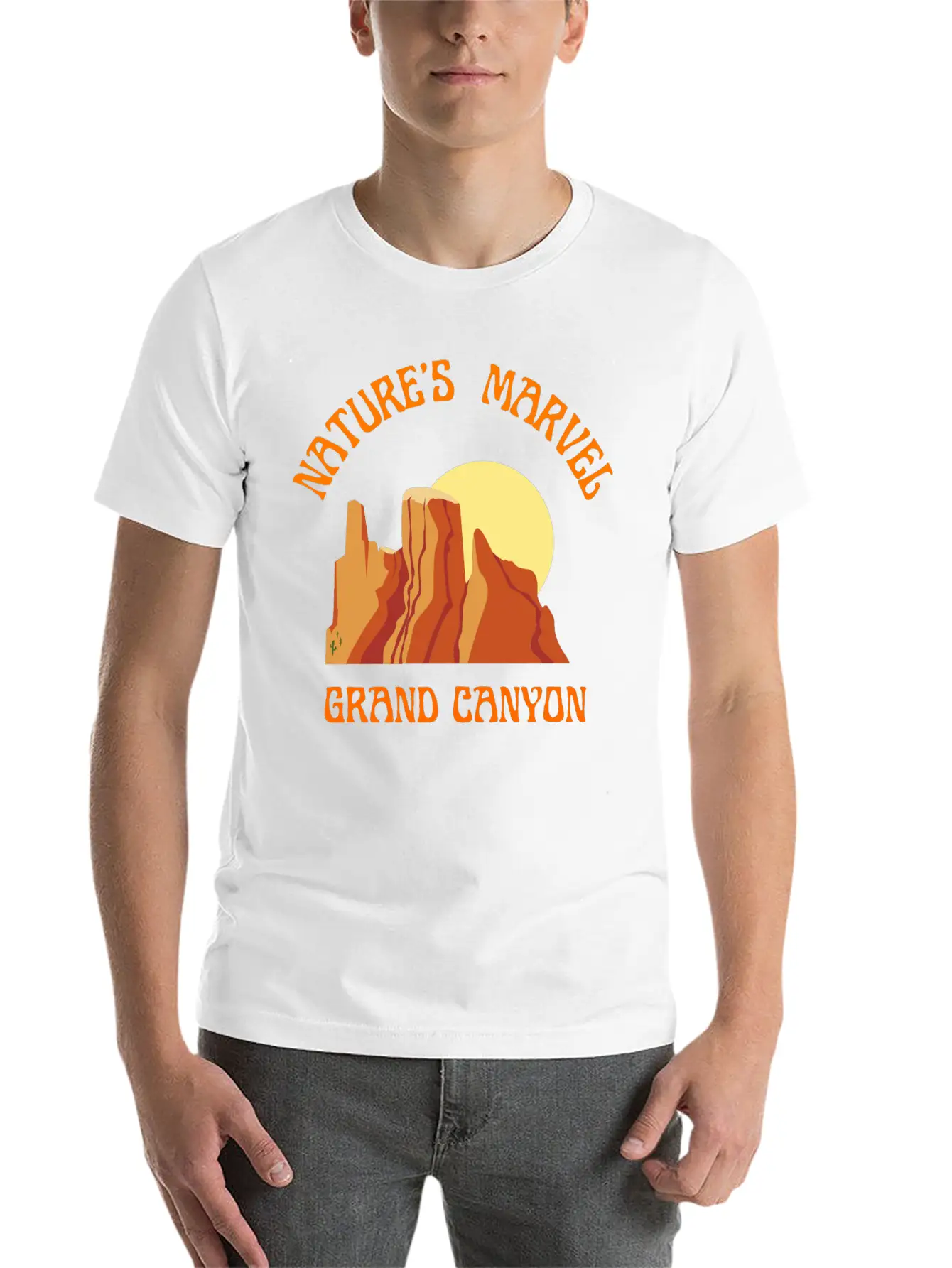 Nature S Marvel Grand Canyon Classic Cotton Tee – Unisex Comfort For Any Season