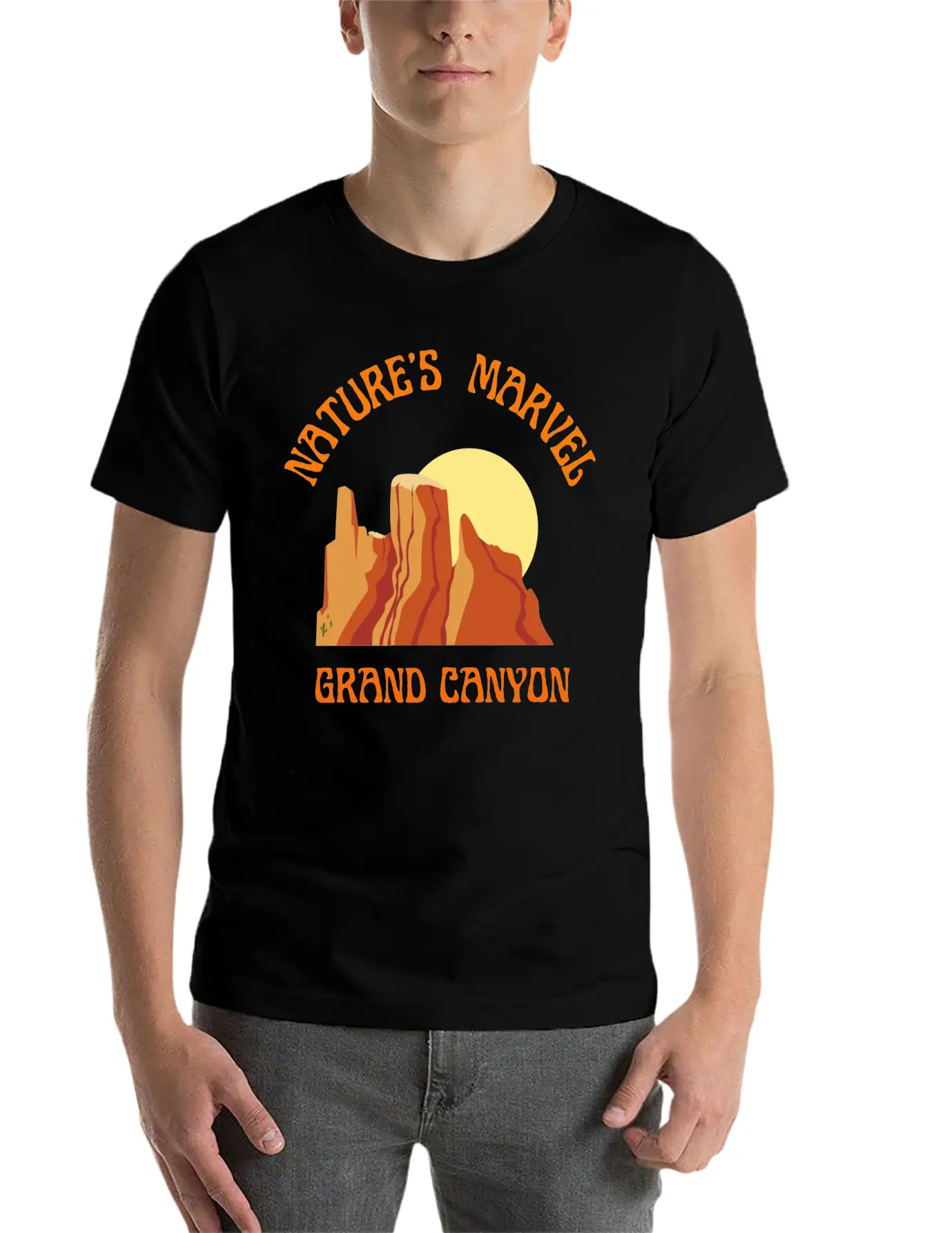 Nature S Marvel Grand Canyon Classic Cotton Tee – Unisex Comfort For Any Season