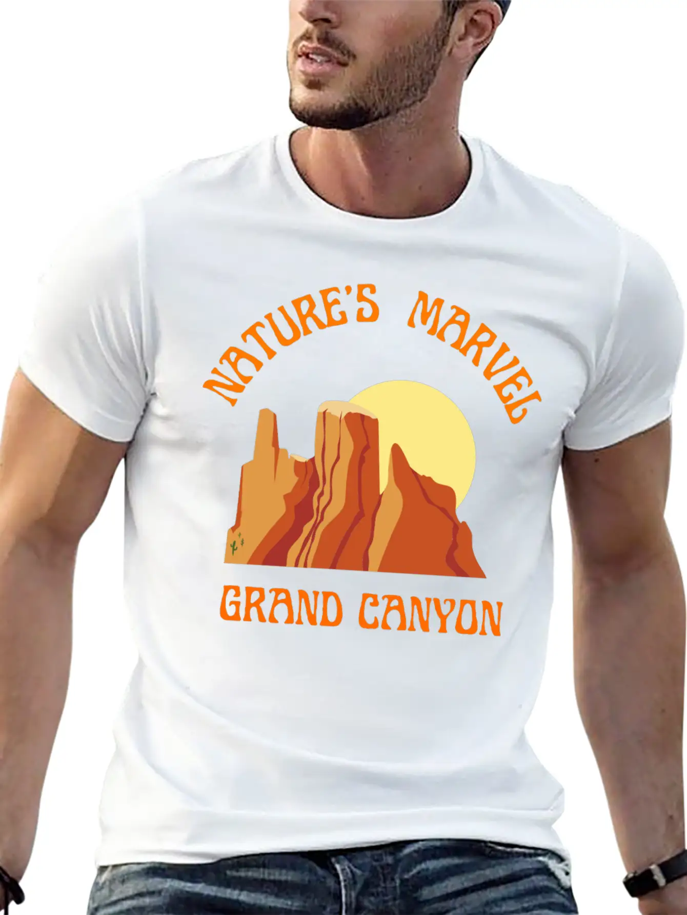 Nature S Marvel Grand Canyon Classic Cotton Tee – Unisex Comfort For Any Season