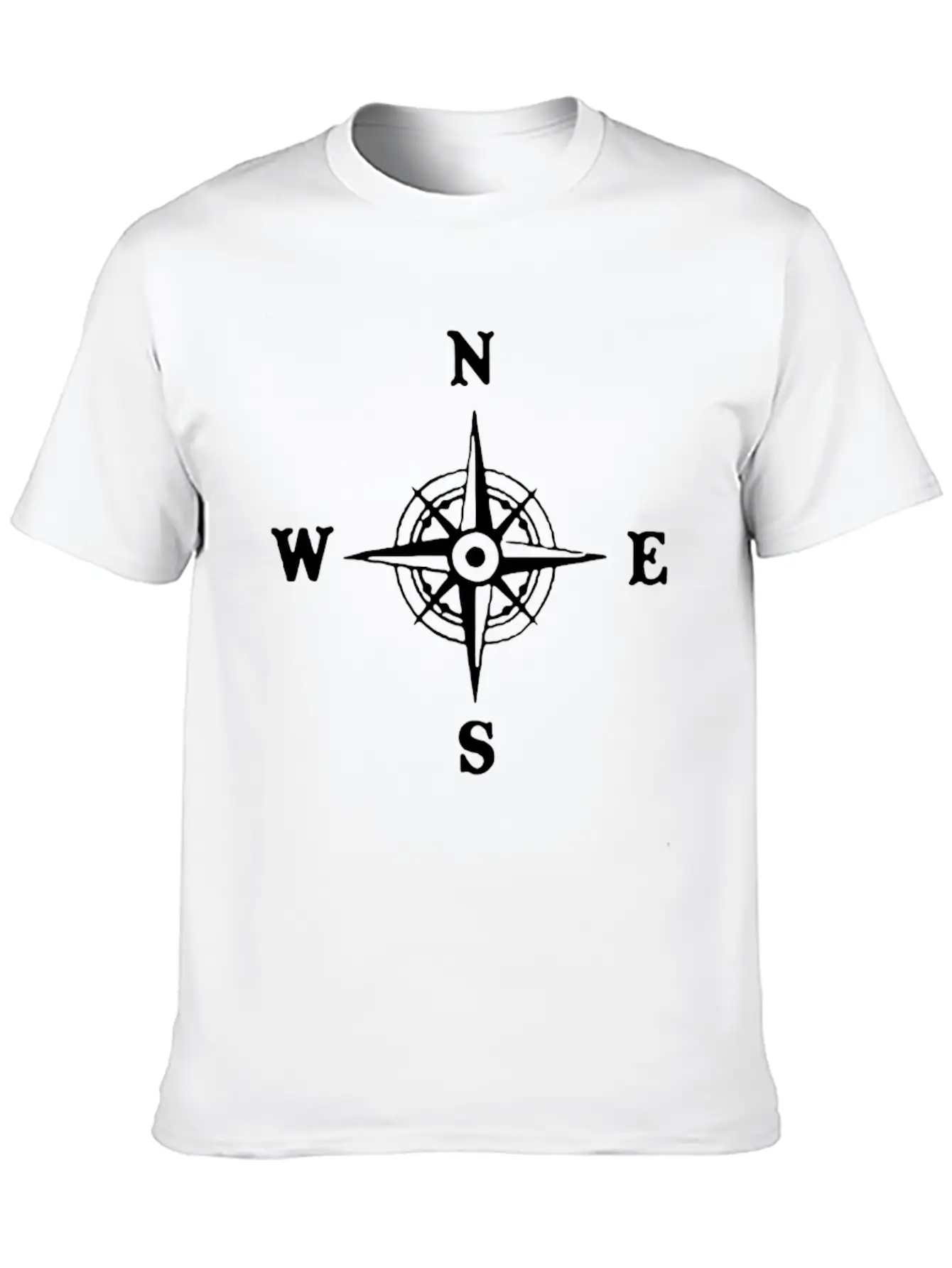 Nautical Compass Logo Essential Cotton Tee For Daily Outfits – Unisex Style