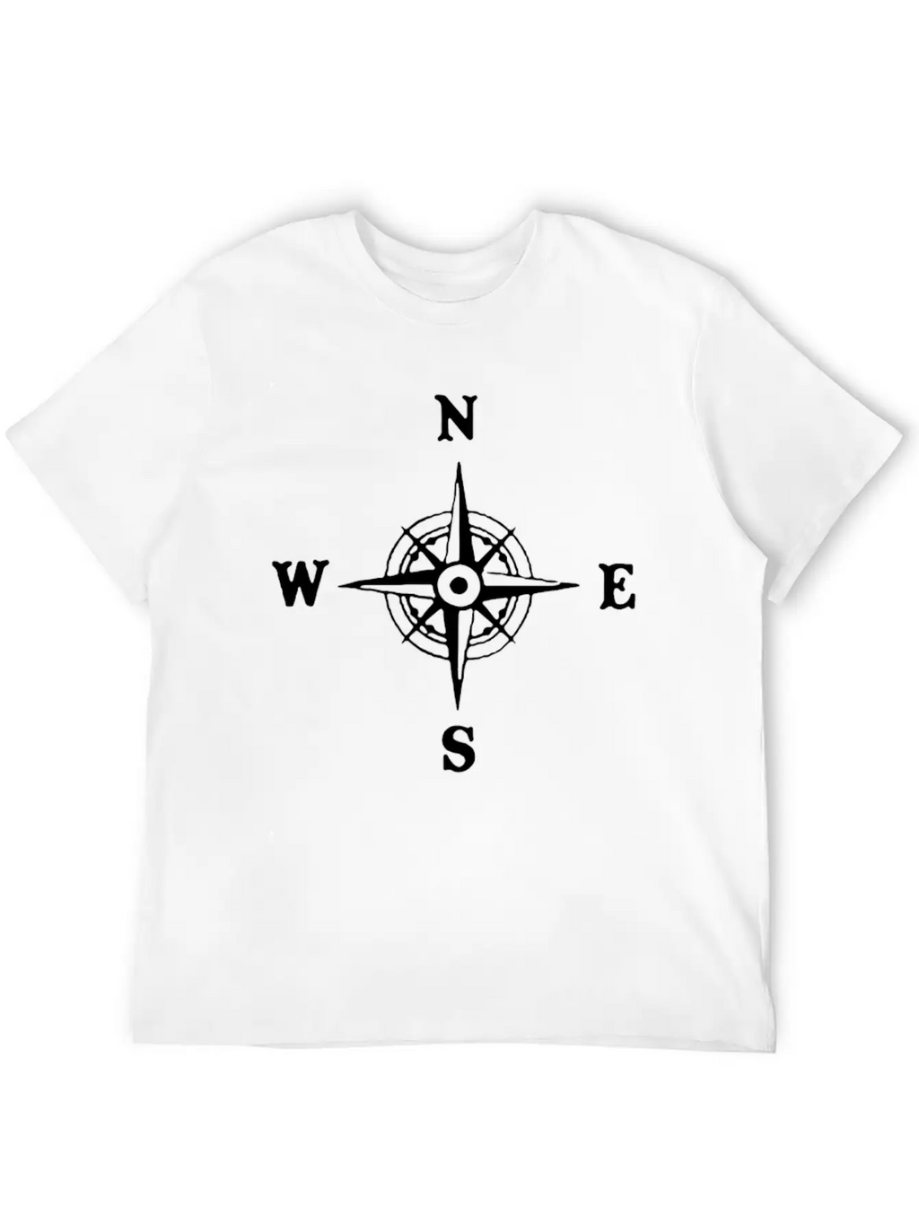 Nautical Compass Logo Essential Cotton Tee For Daily Outfits – Unisex Style