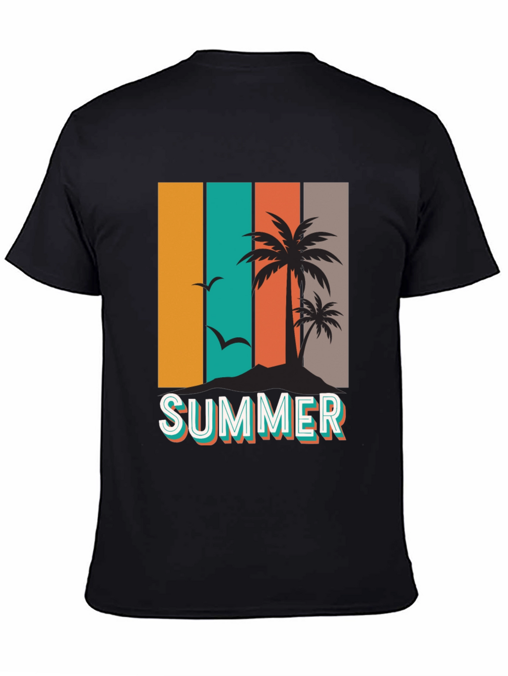 Retro Summer Palm Tree Graphic T-Shirt