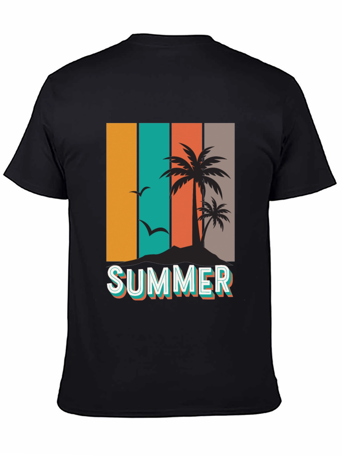 Retro Summer Palm Tree Graphic T-Shirt