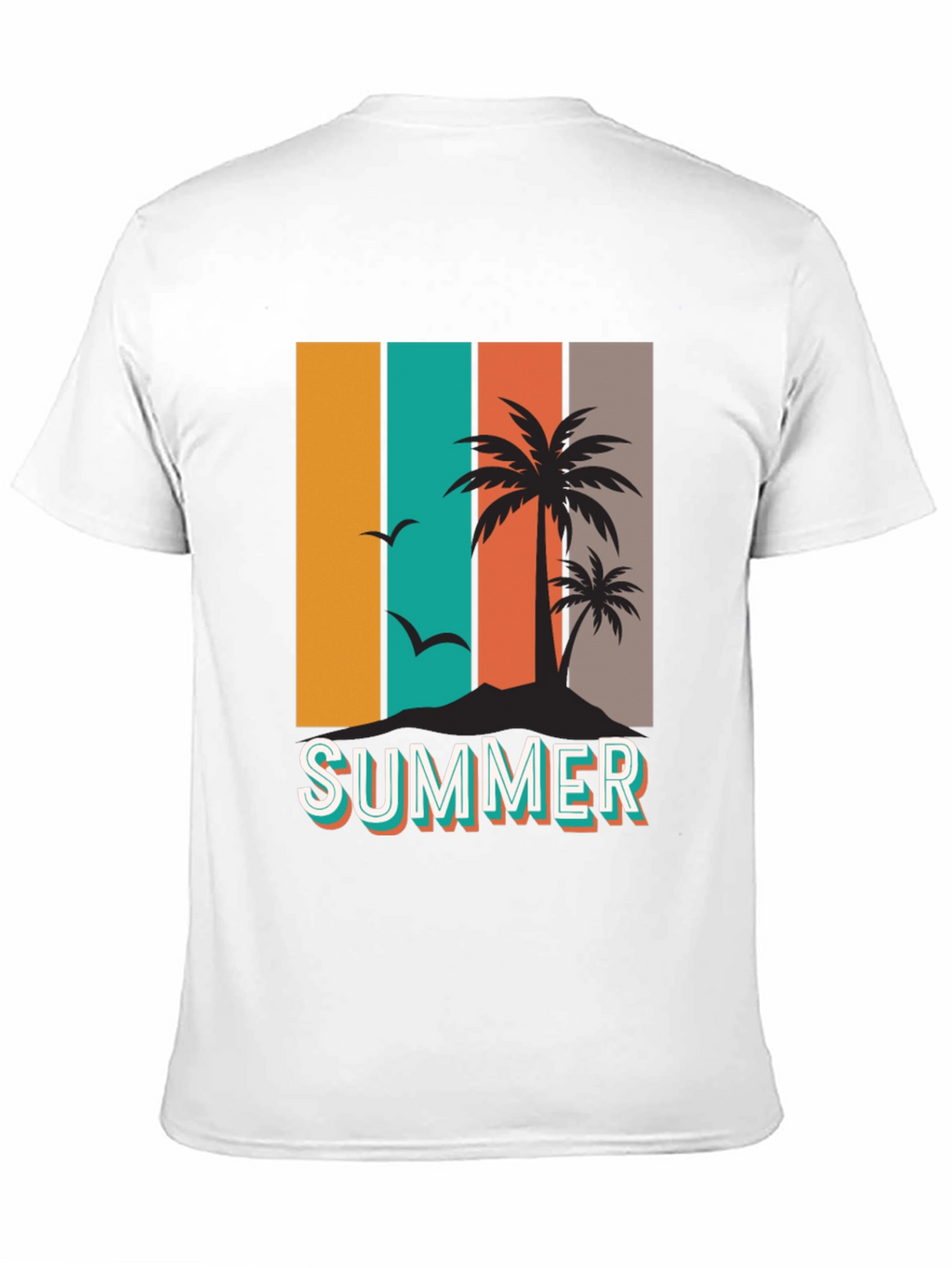Retro Summer Palm Tree Graphic T-Shirt