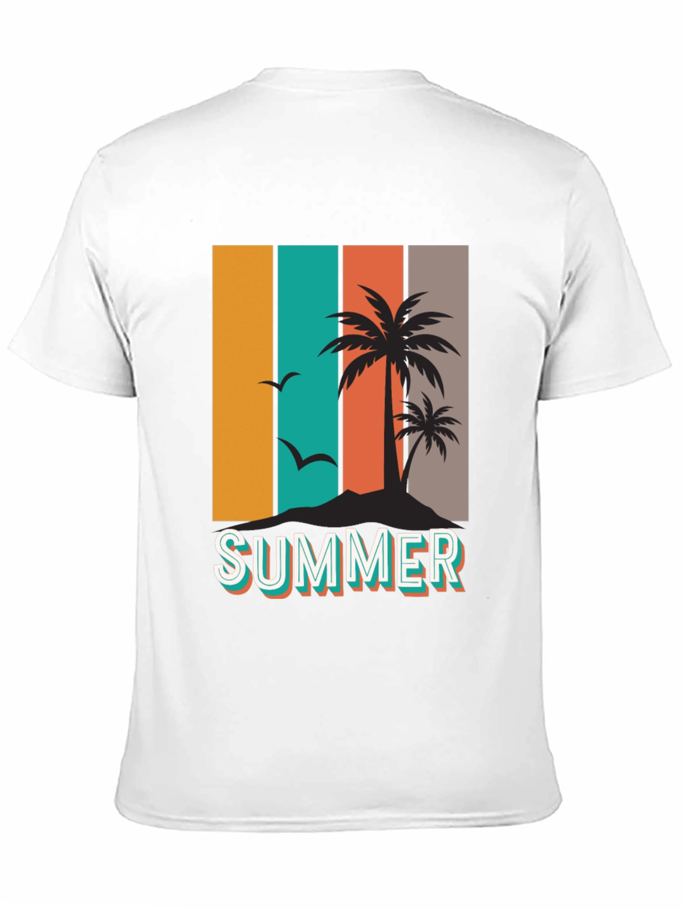 Retro Summer Palm Tree Graphic T-Shirt
