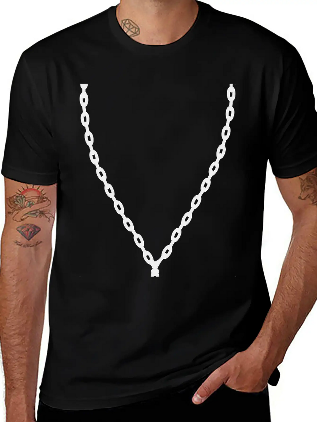 Necklace Puzzle Jewelry Part Puzzle Puzzle Piece P Stylish Everyday T-Shirt – Unisex Basic Cotton Tee