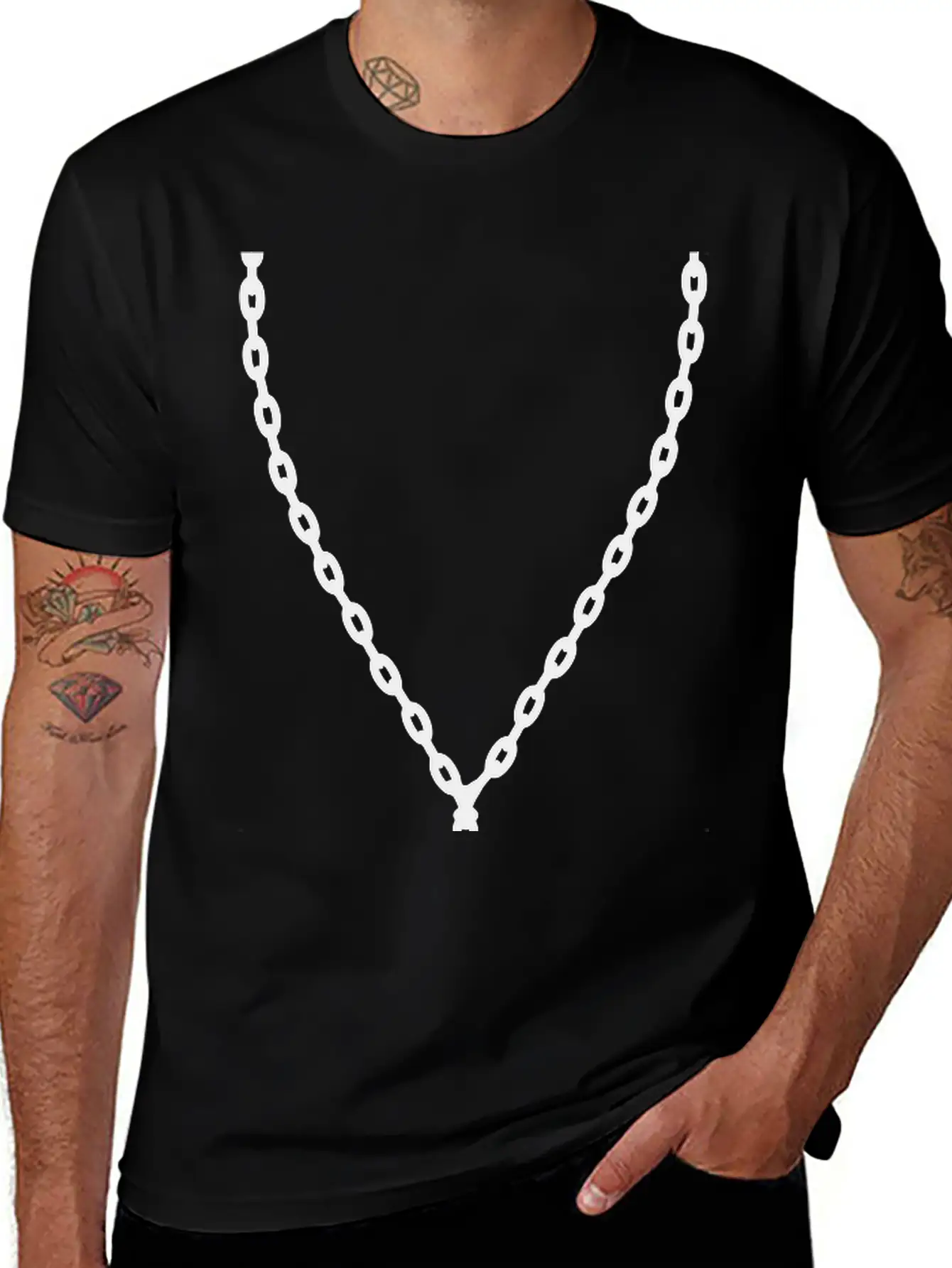 Necklace Puzzle Jewelry Part Puzzle Puzzle Piece P Stylish Everyday T-Shirt – Unisex Basic Cotton Tee