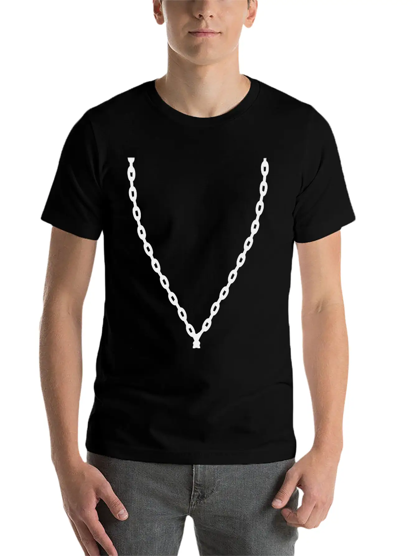 Necklace Puzzle Jewelry Part Puzzle Puzzle Piece P Stylish Everyday T-Shirt – Unisex Basic Cotton Tee