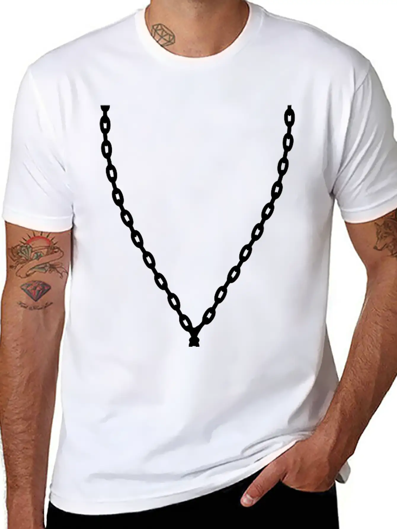 Necklace Puzzle Jewelry Part Puzzle Puzzle Piece P Stylish Everyday T-Shirt – Unisex Basic Cotton Tee