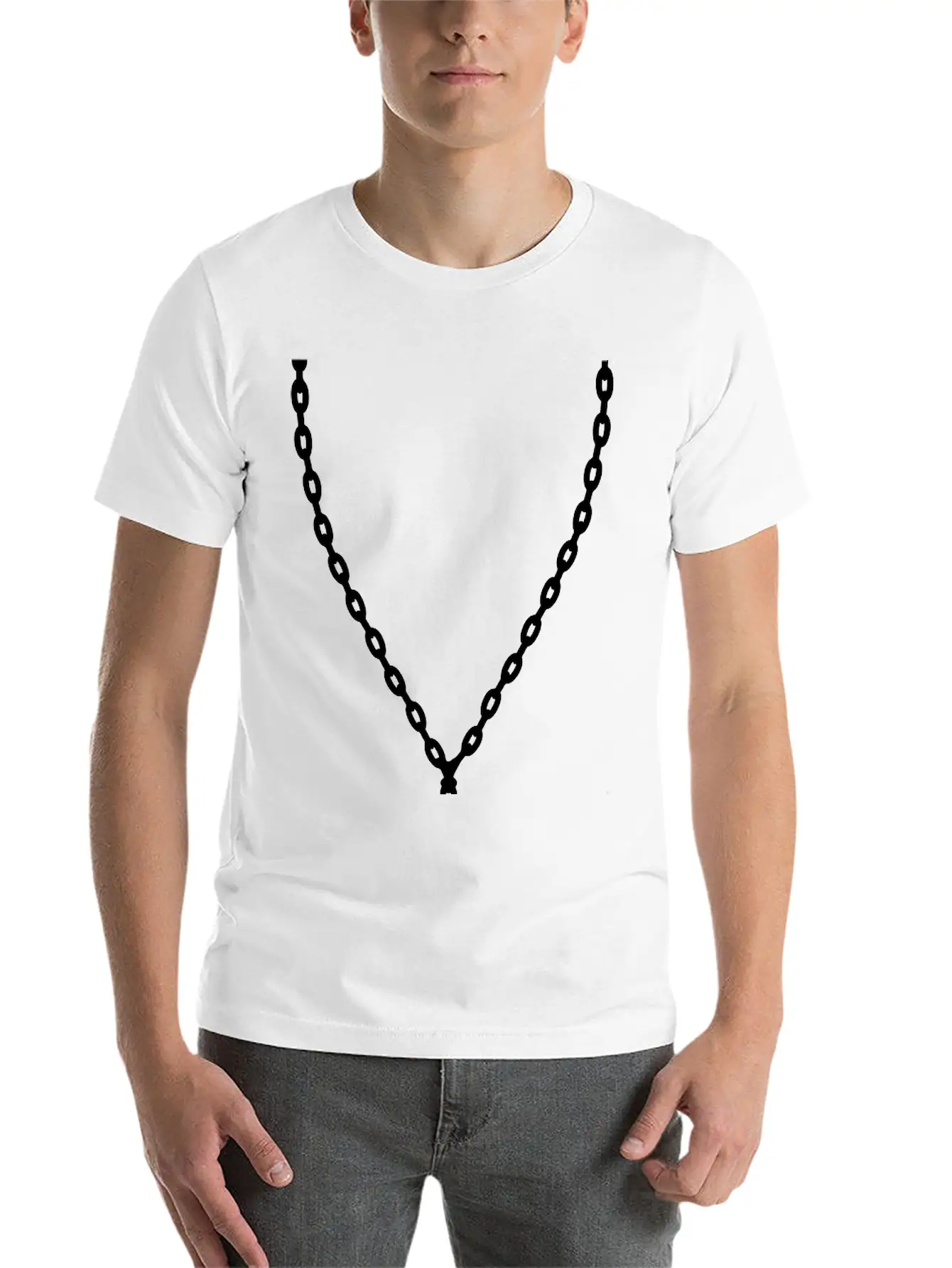 Necklace Puzzle Jewelry Part Puzzle Puzzle Piece P Stylish Everyday T-Shirt – Unisex Basic Cotton Tee