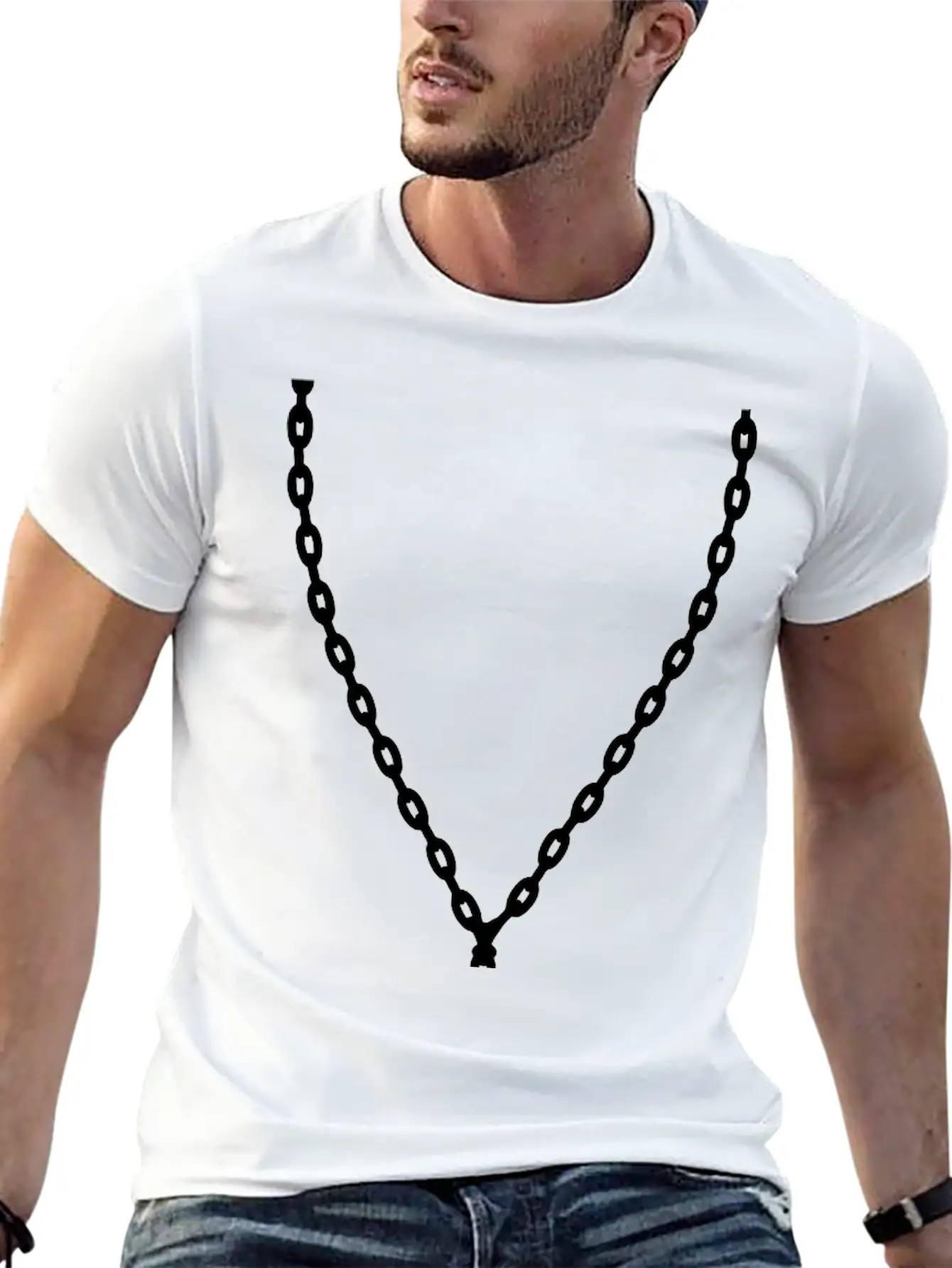 Necklace Puzzle Jewelry Part Puzzle Puzzle Piece P Stylish Everyday T-Shirt – Unisex Basic Cotton Tee