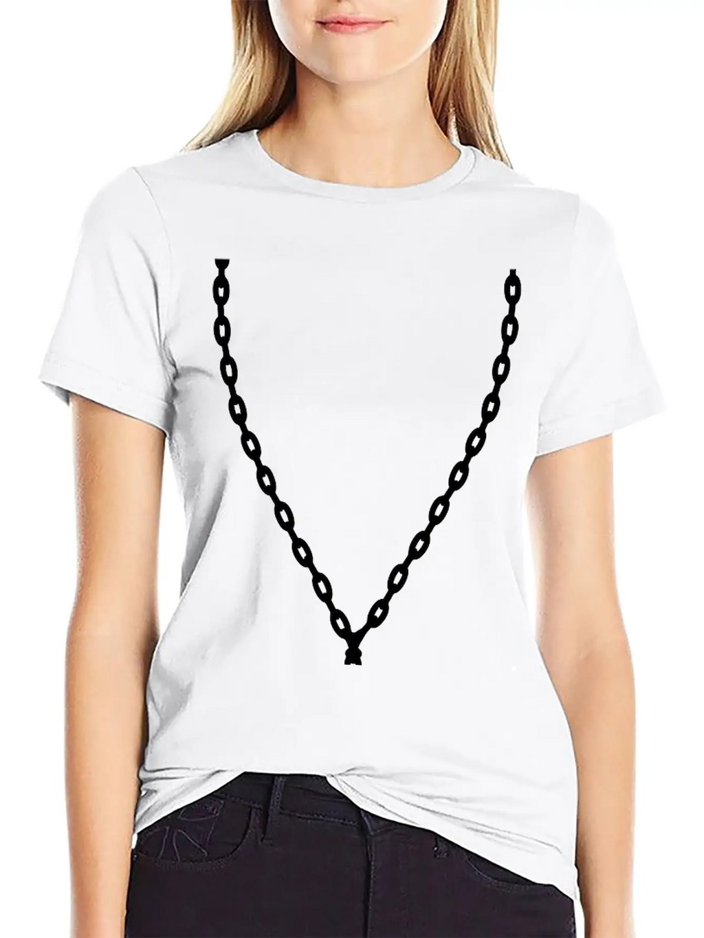 Necklace Puzzle Jewelry Part Puzzle Puzzle Piece P Stylish Everyday T-Shirt – Unisex Basic Cotton Tee
