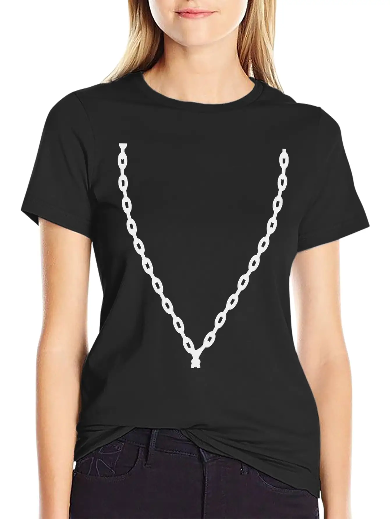 Necklace Puzzle Jewelry Part Puzzle Puzzle Piece P Stylish Everyday T-Shirt – Unisex Basic Cotton Tee