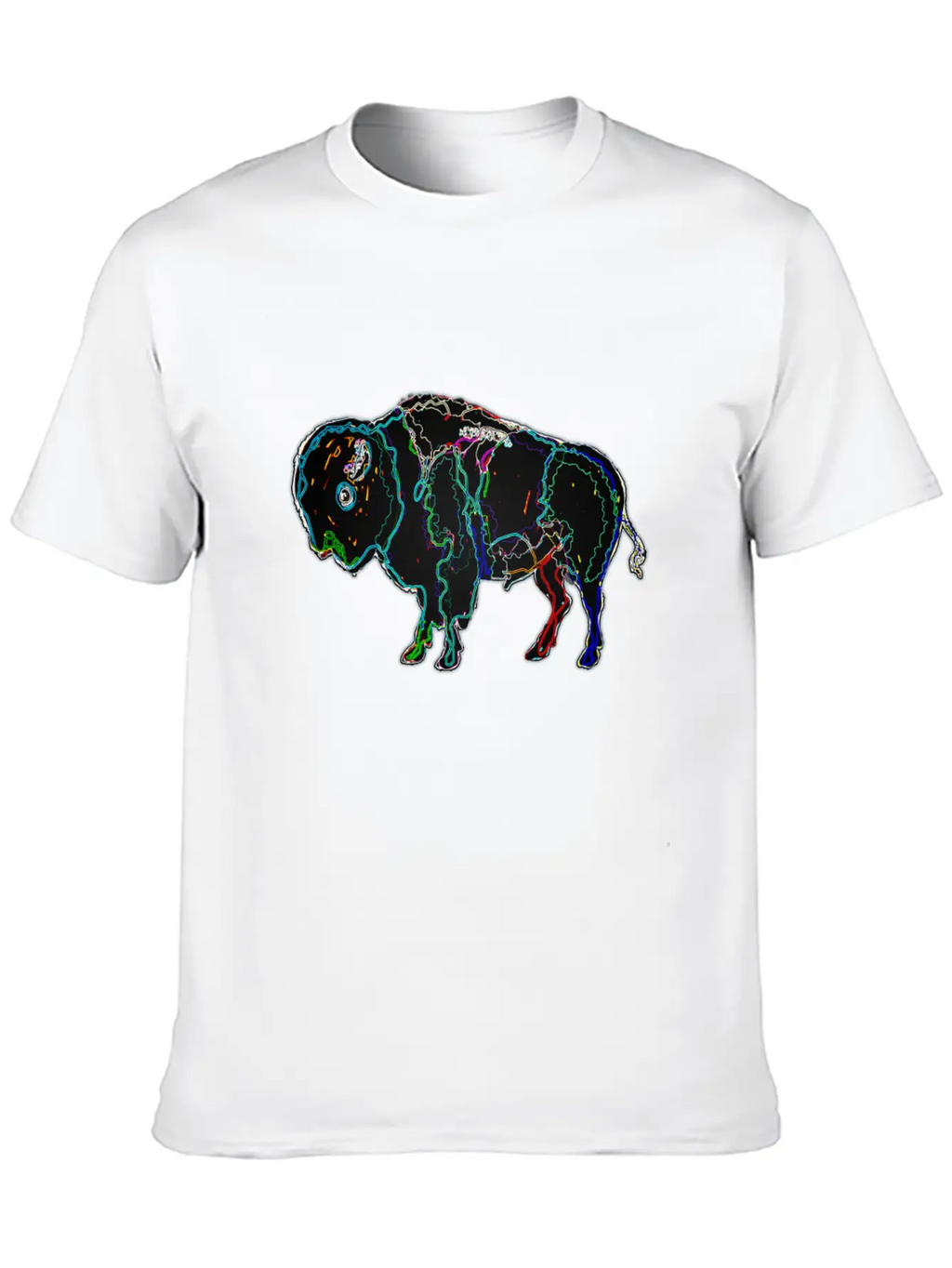 Neon Bison Stylish Everyday T-Shirt – Unisex Basic Cotton Tee