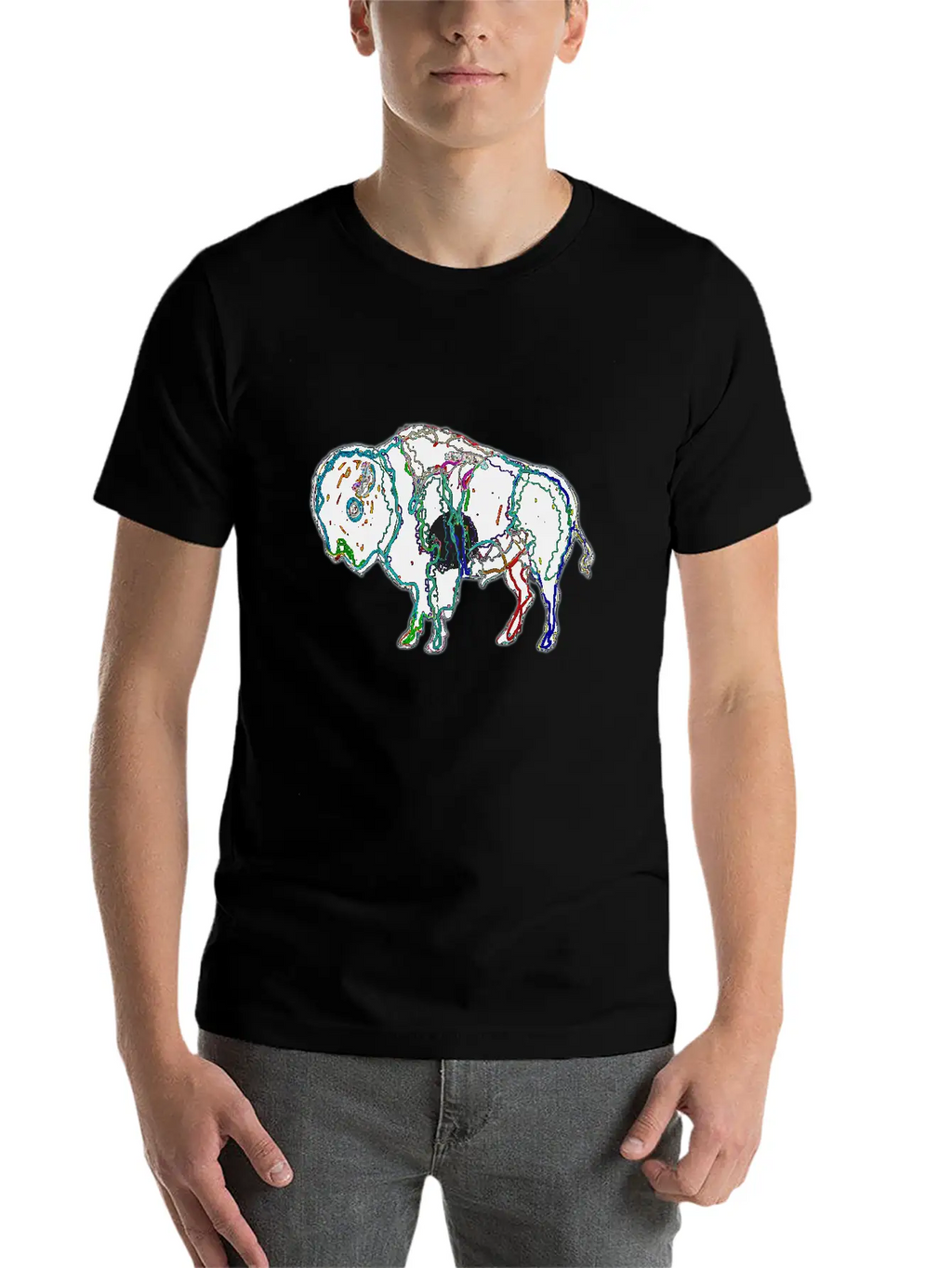 Neon Bison Stylish Everyday T-Shirt – Unisex Basic Cotton Tee