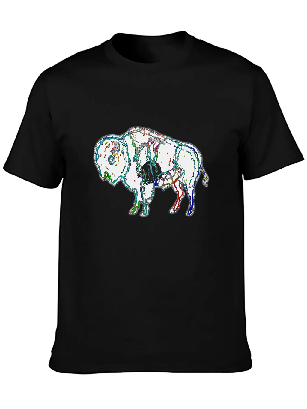 Neon Bison Stylish Everyday T-Shirt – Unisex Basic Cotton Tee