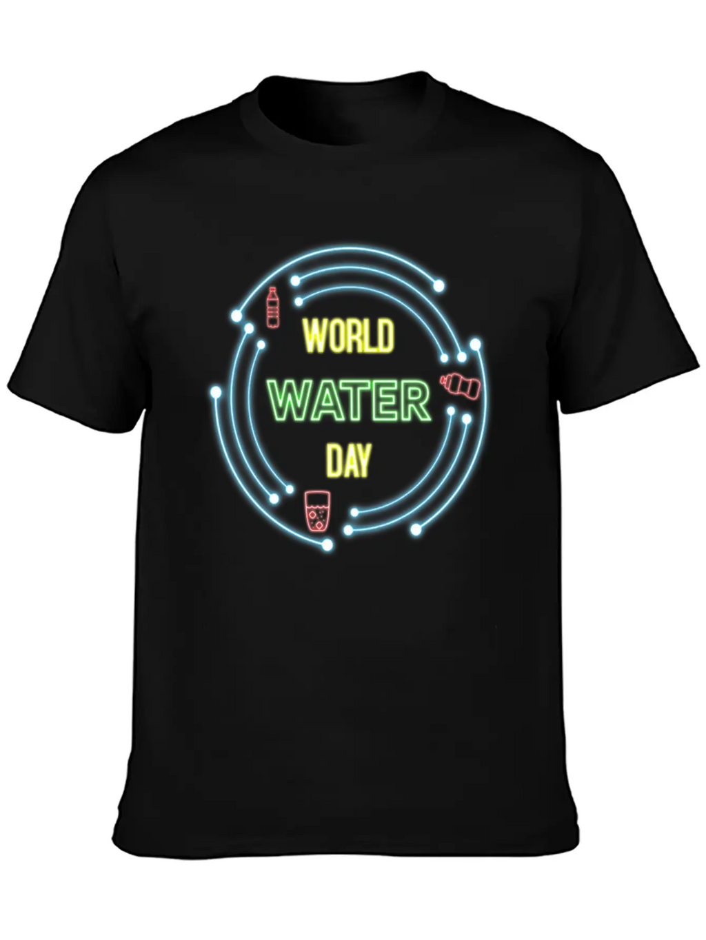 Neon Design Breathable Soft Cotton T-Shirt – Timeless Casual Look