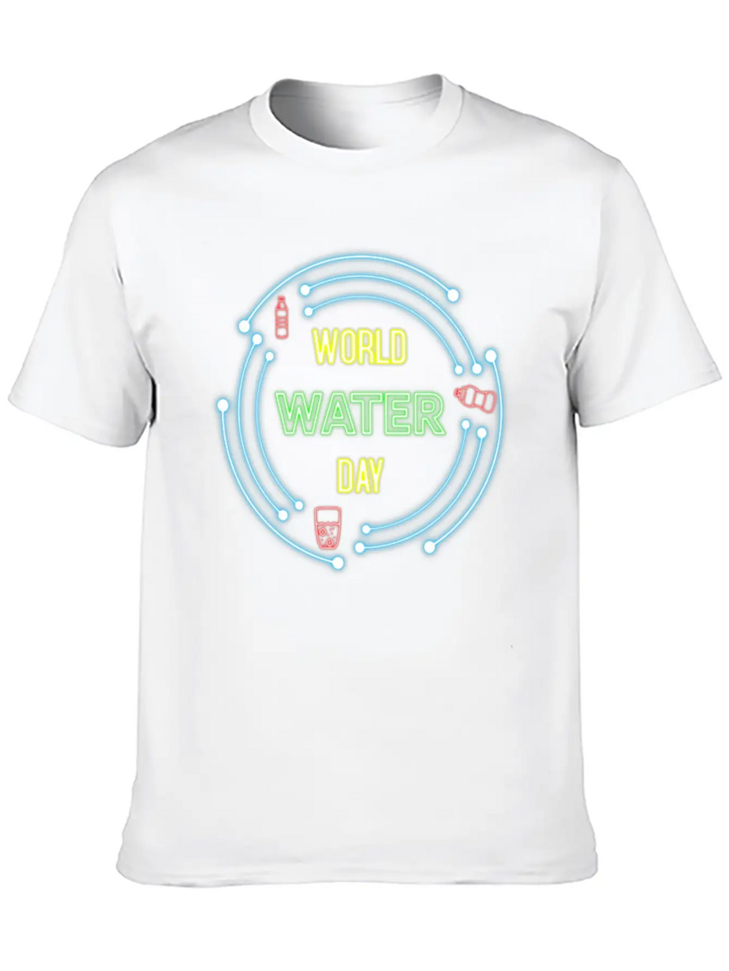 Neon Design Breathable Soft Cotton T-Shirt – Timeless Casual Look