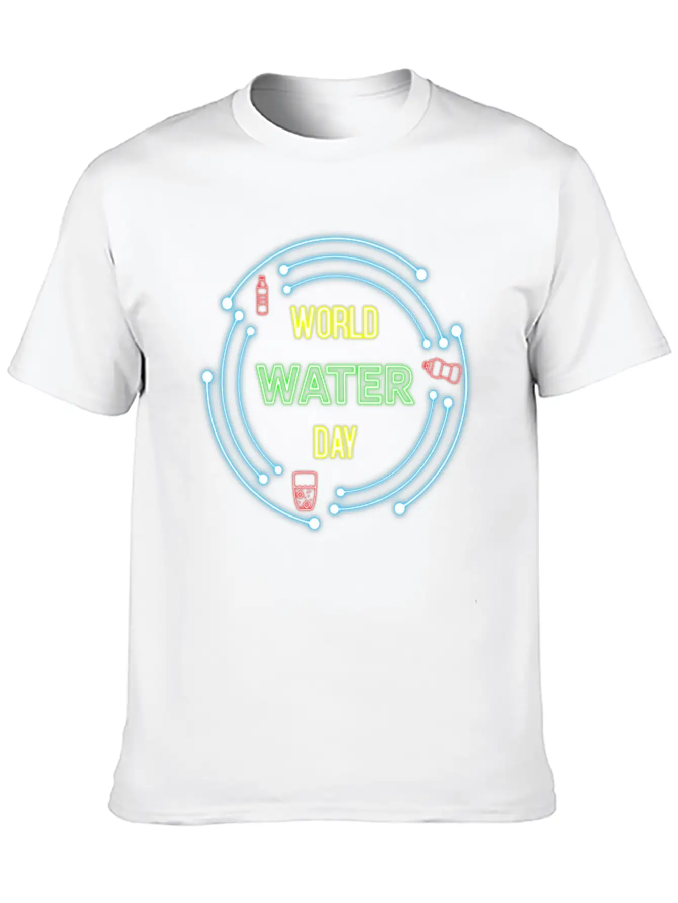 Neon Design Breathable Soft Cotton T-Shirt – Timeless Casual Look
