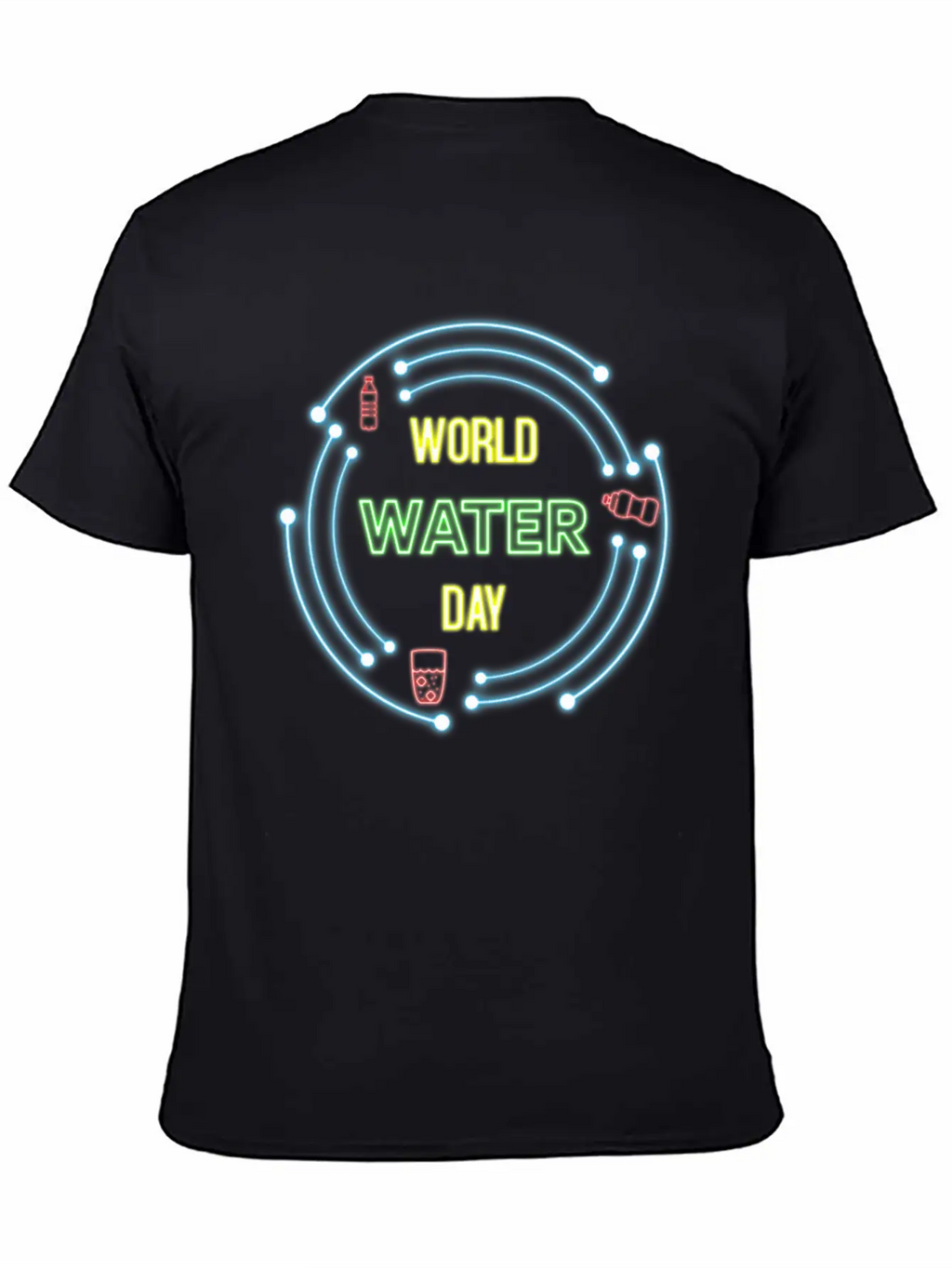 Neon Design Breathable Soft Cotton T-Shirt – Timeless Casual Look