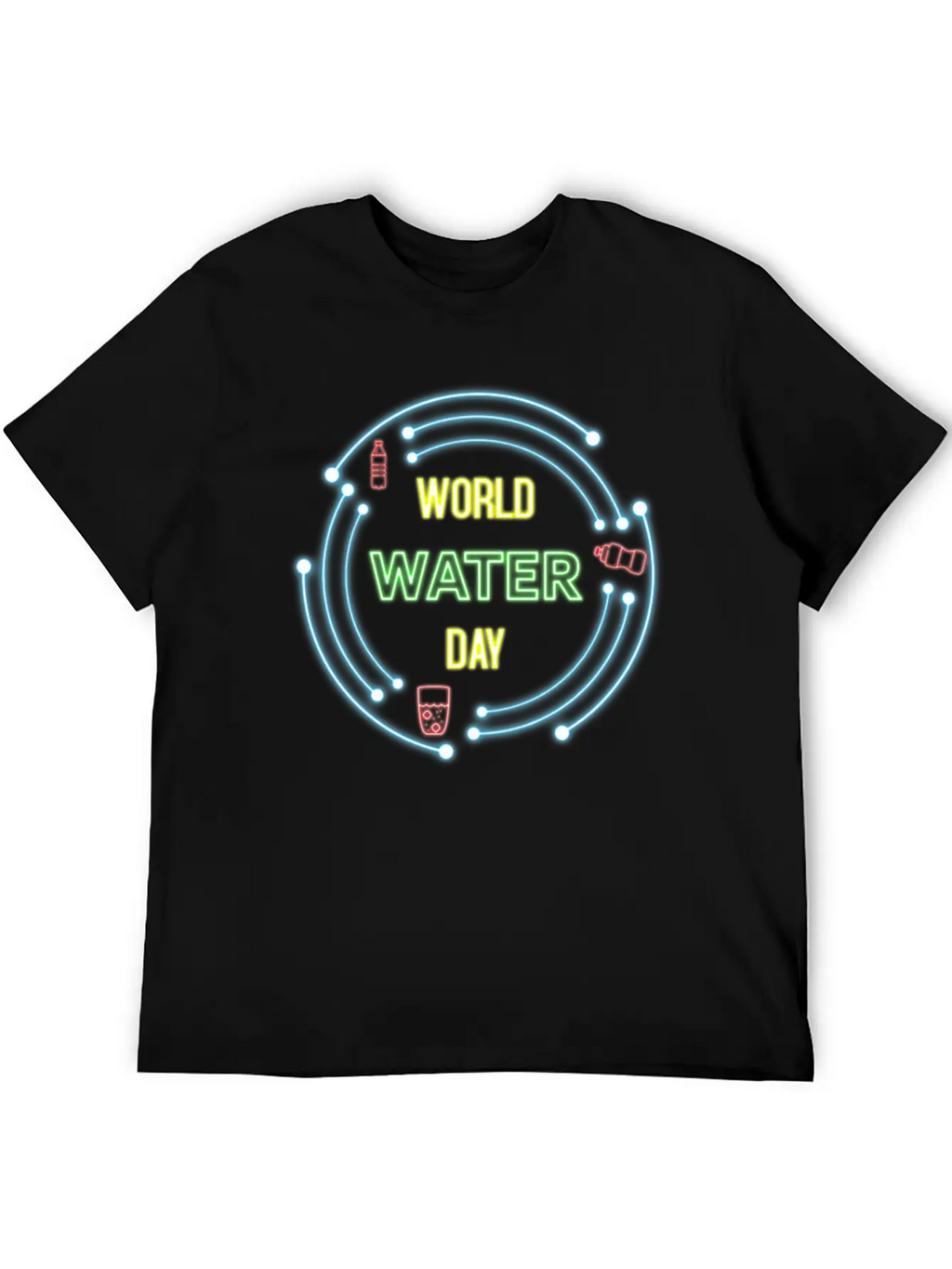 Neon Design Breathable Soft Cotton T-Shirt – Timeless Casual Look