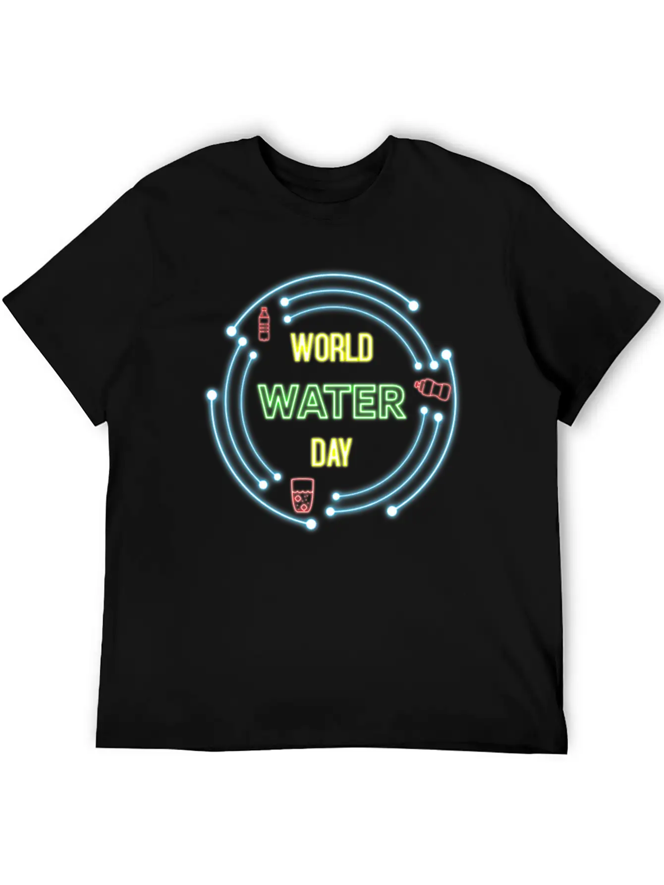 Neon Design Breathable Soft Cotton T-Shirt – Timeless Casual Look
