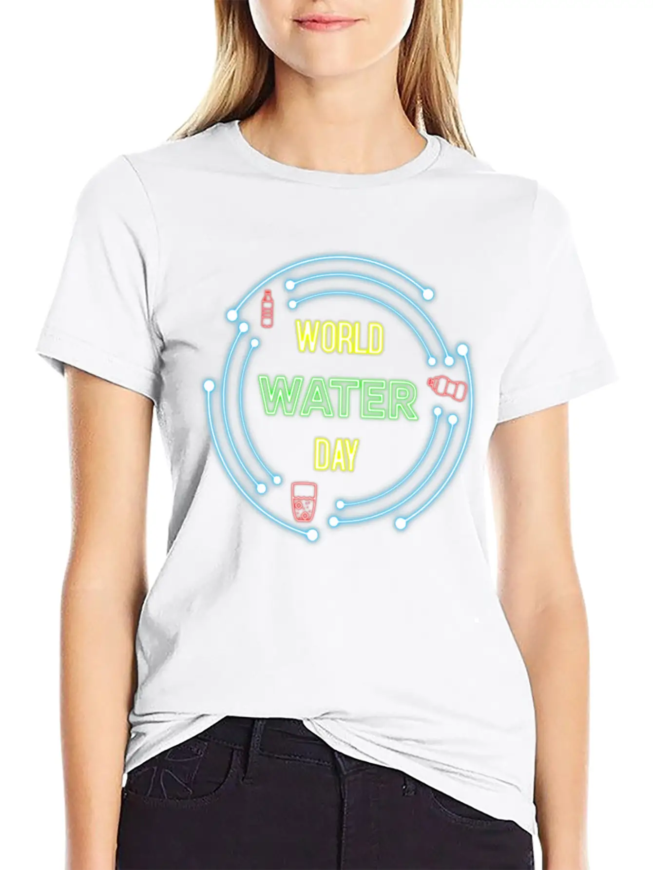 Neon Design Breathable Soft Cotton T-Shirt – Timeless Casual Look