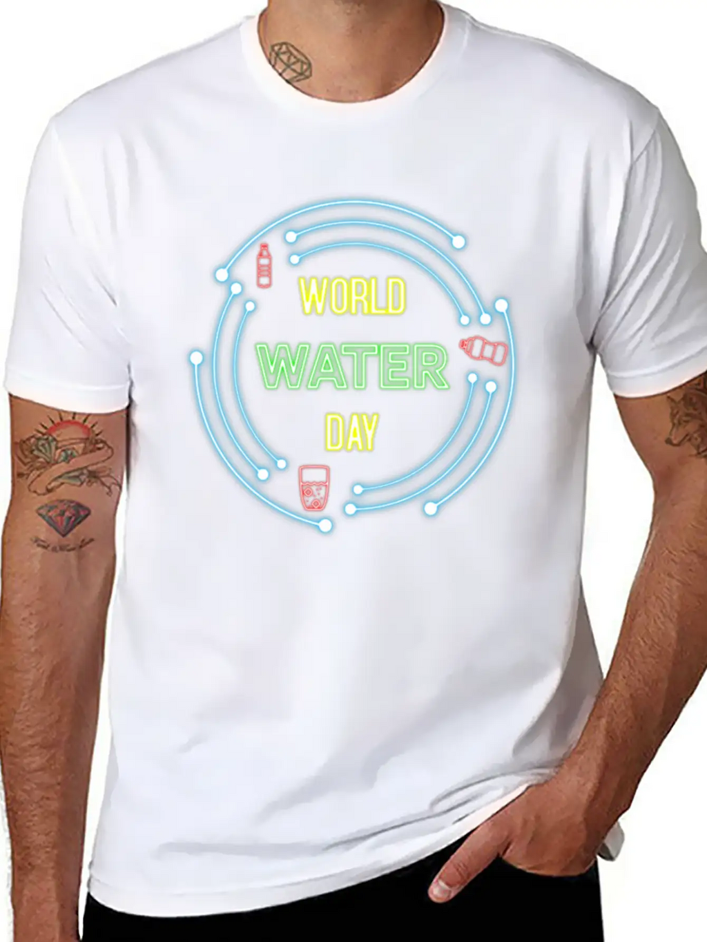 Neon Design Breathable Soft Cotton T-Shirt – Timeless Casual Look