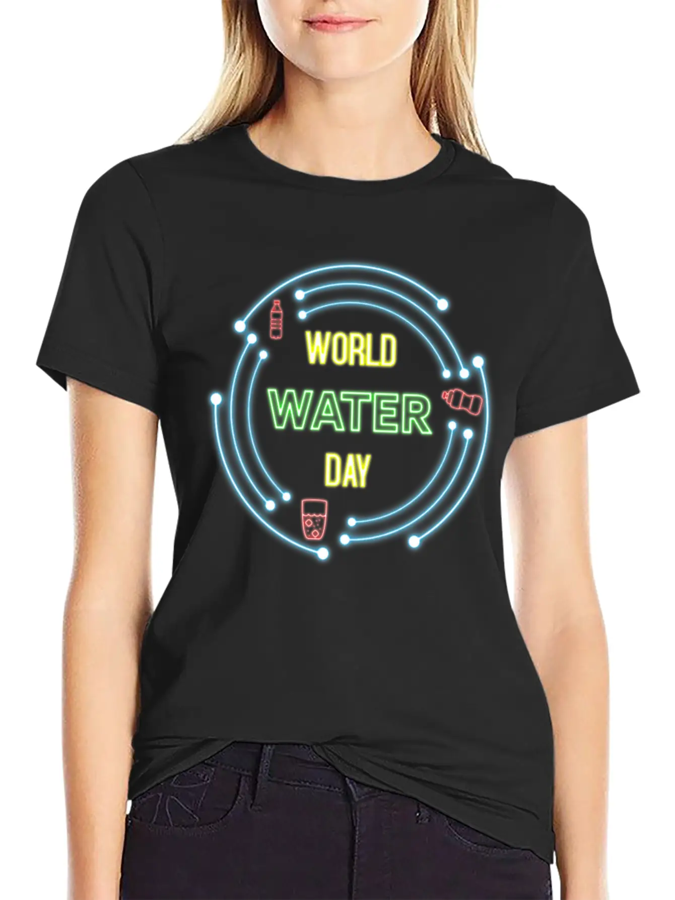 Neon Design Breathable Soft Cotton T-Shirt – Timeless Casual Look