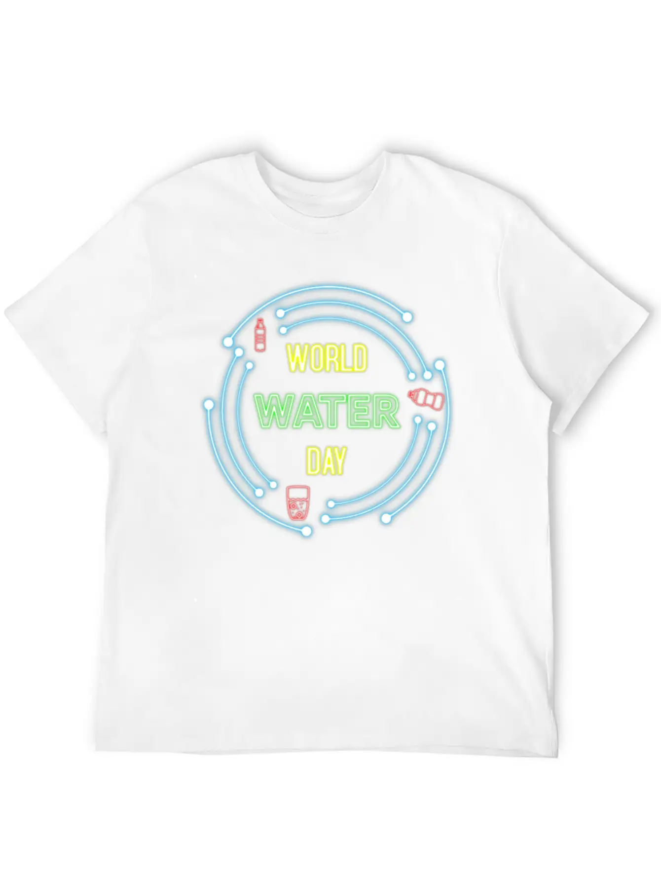 Neon Design Breathable Soft Cotton T-Shirt – Timeless Casual Look