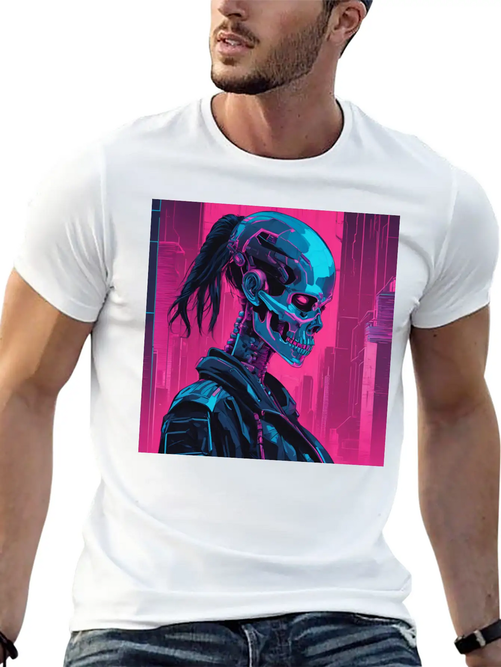 Neon Futuristic Style Basic Graphic T-Shirt – Daily Comfort In Soft Cotton