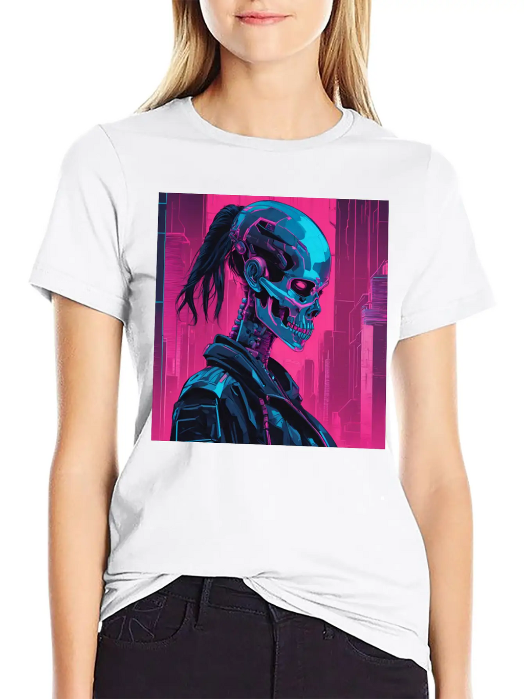 Neon Futuristic Style Basic Graphic T-Shirt – Daily Comfort In Soft Cotton