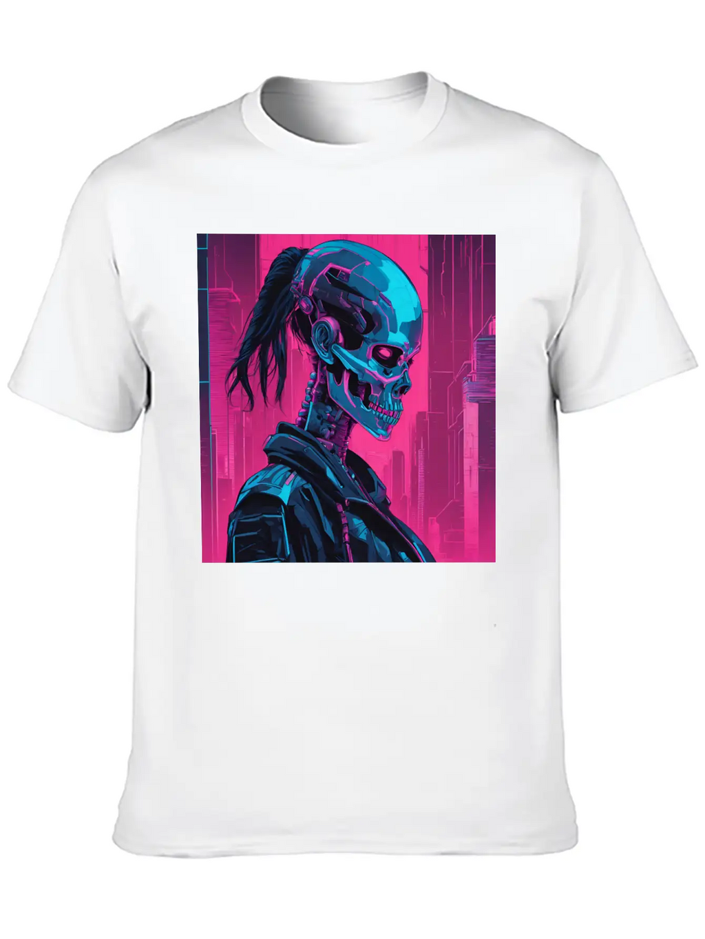 Neon Futuristic Style Basic Graphic T-Shirt – Daily Comfort In Soft Cotton