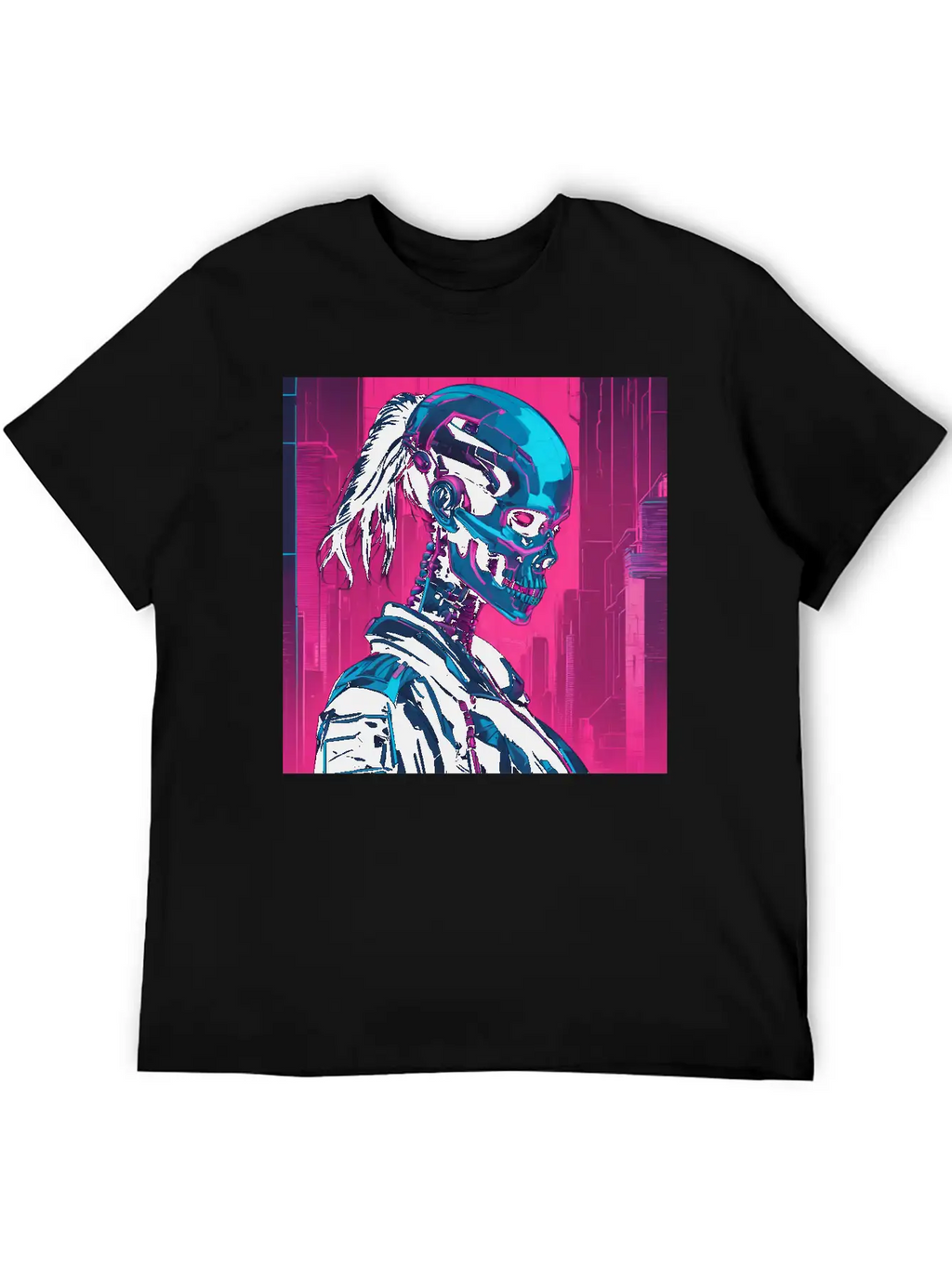 Neon Futuristic Style Basic Graphic T-Shirt – Daily Comfort In Soft Cotton