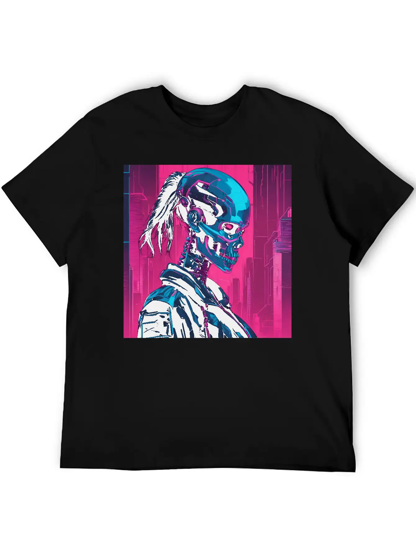 Neon Futuristic Style Basic Graphic T-Shirt – Daily Comfort In Soft Cotton
