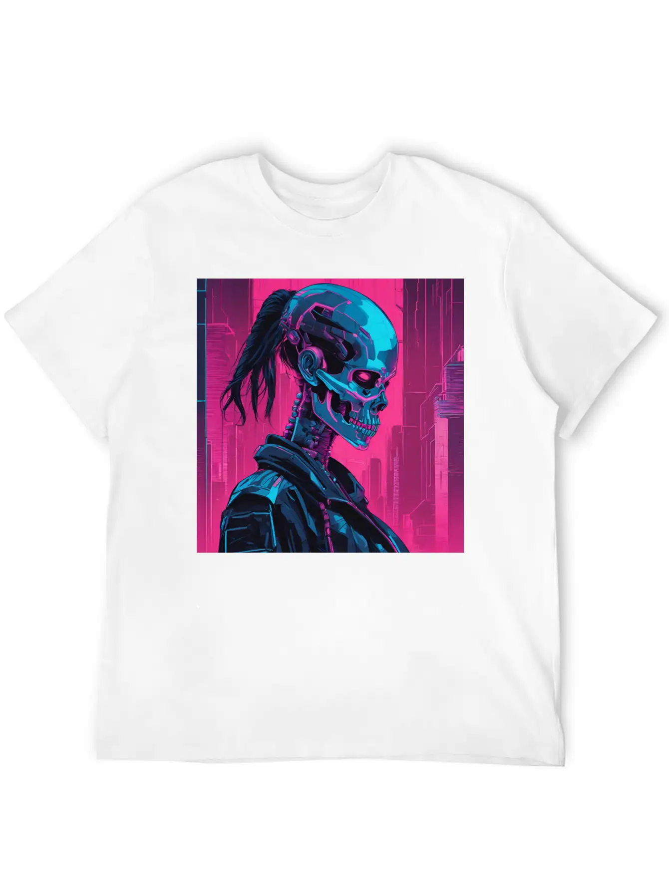 Neon Futuristic Style Basic Graphic T-Shirt – Daily Comfort In Soft Cotton