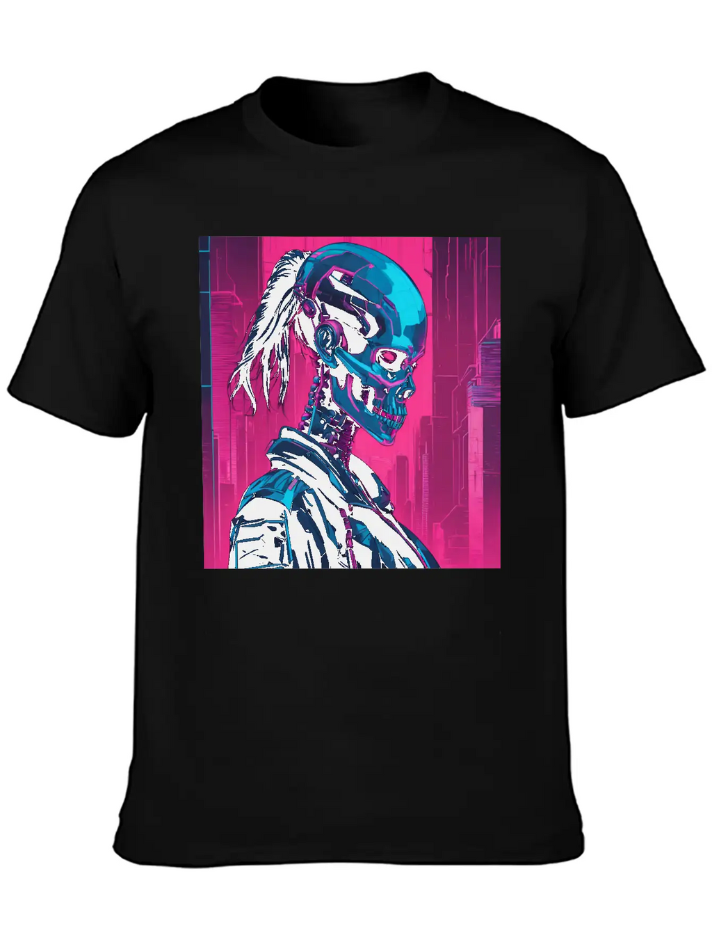 Neon Futuristic Style Basic Graphic T-Shirt – Daily Comfort In Soft Cotton