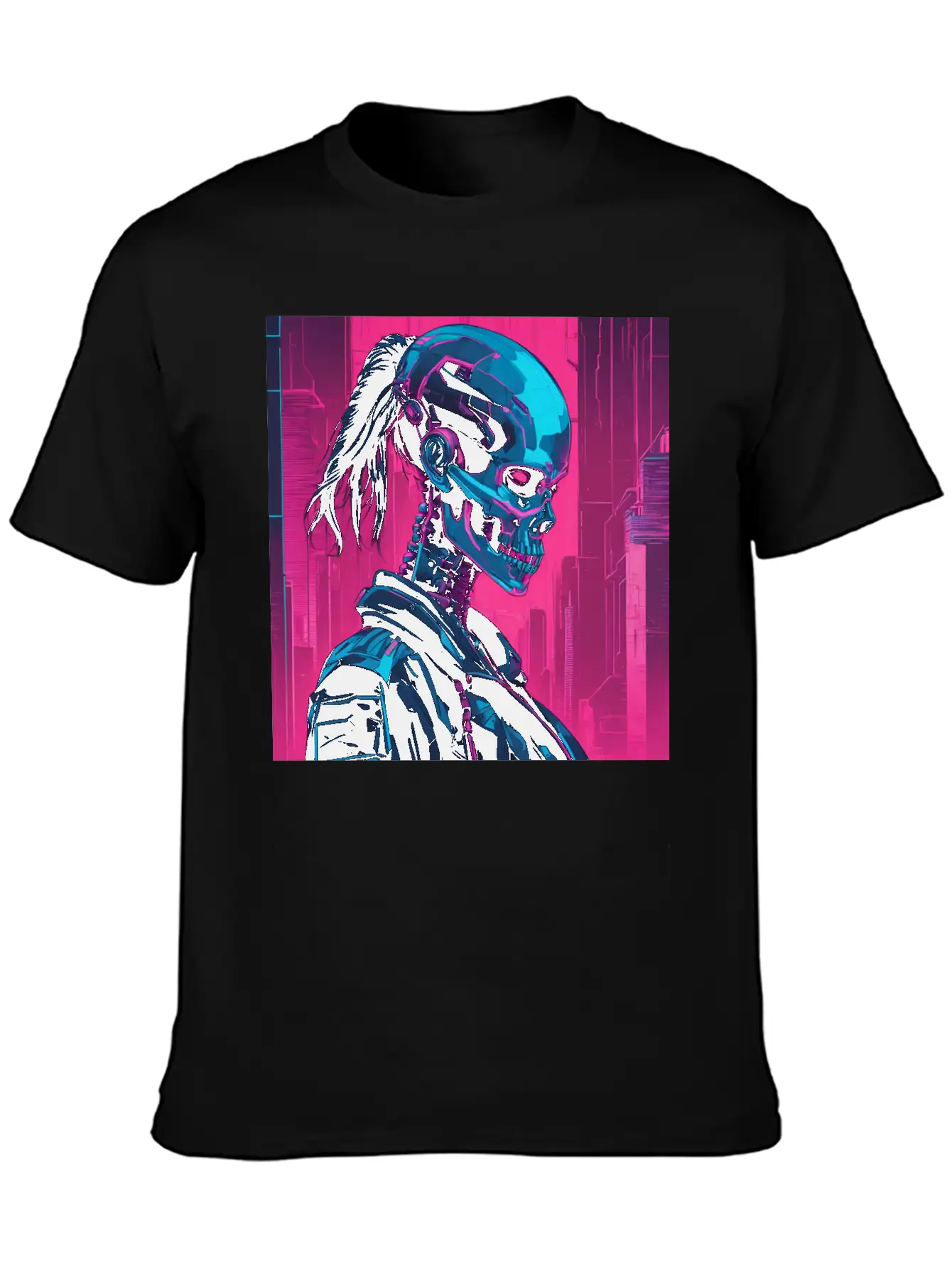 Neon Futuristic Style Basic Graphic T-Shirt – Daily Comfort In Soft Cotton