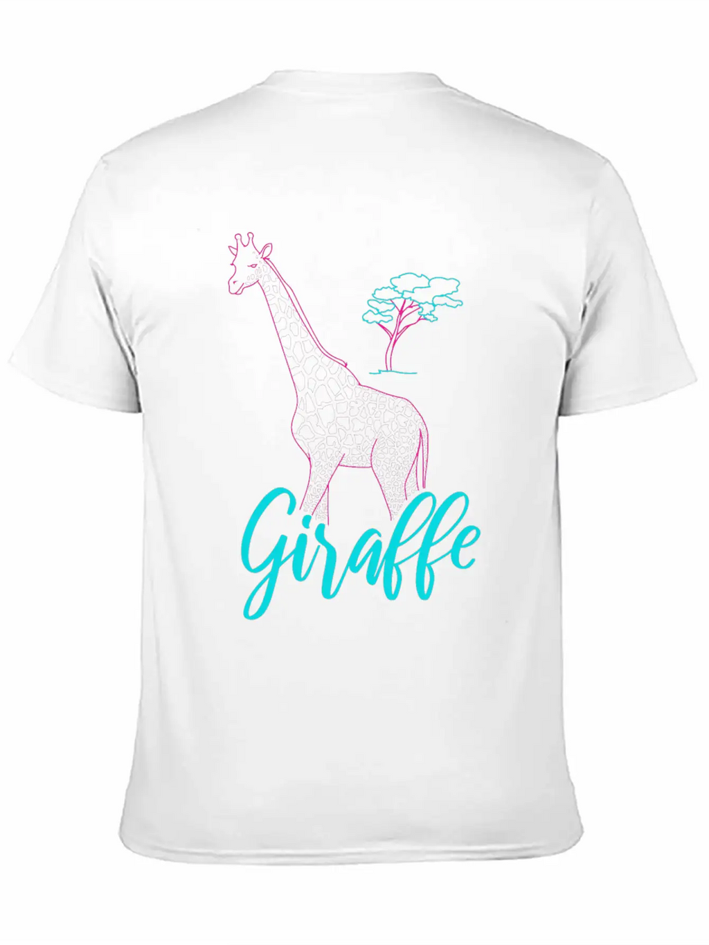 Neon Giraffe Retro Gift Basic Graphic T-Shirt – Daily Comfort In Soft Cotton