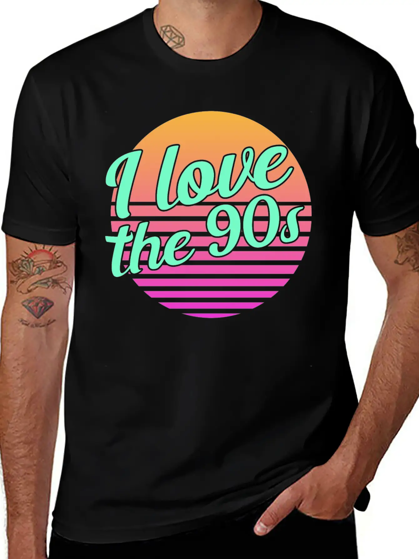 Neon Graphic Basic Graphic T-Shirt – Daily Comfort In Soft Cotton