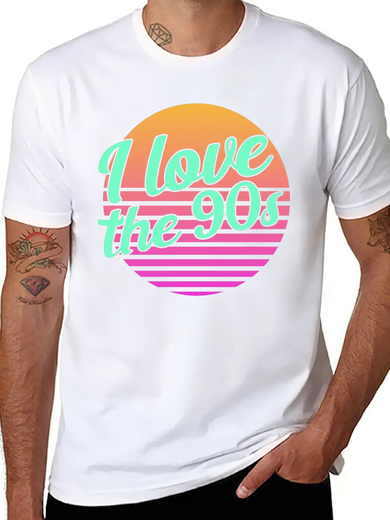 Neon Graphic Basic Graphic T-Shirt – Daily Comfort In Soft Cotton