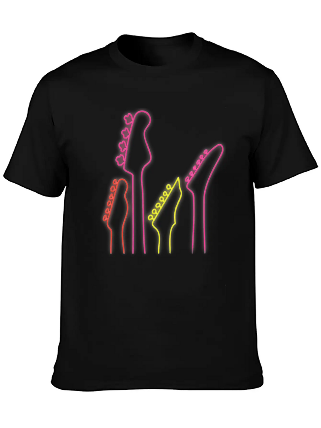 Neon Guitars Stylish Everyday T-Shirt – Unisex Basic Cotton Tee