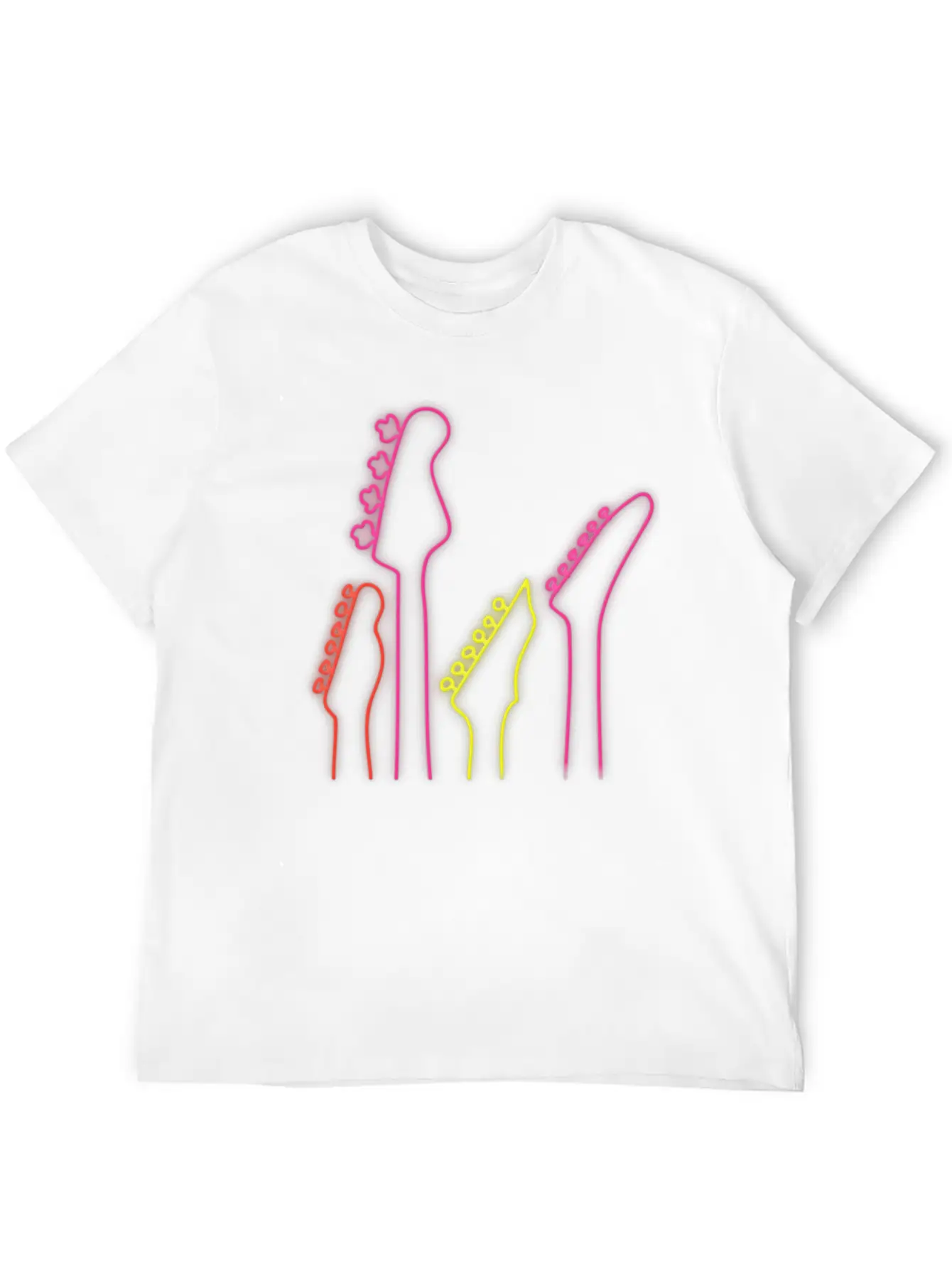 Neon Guitars Stylish Everyday T-Shirt – Unisex Basic Cotton Tee