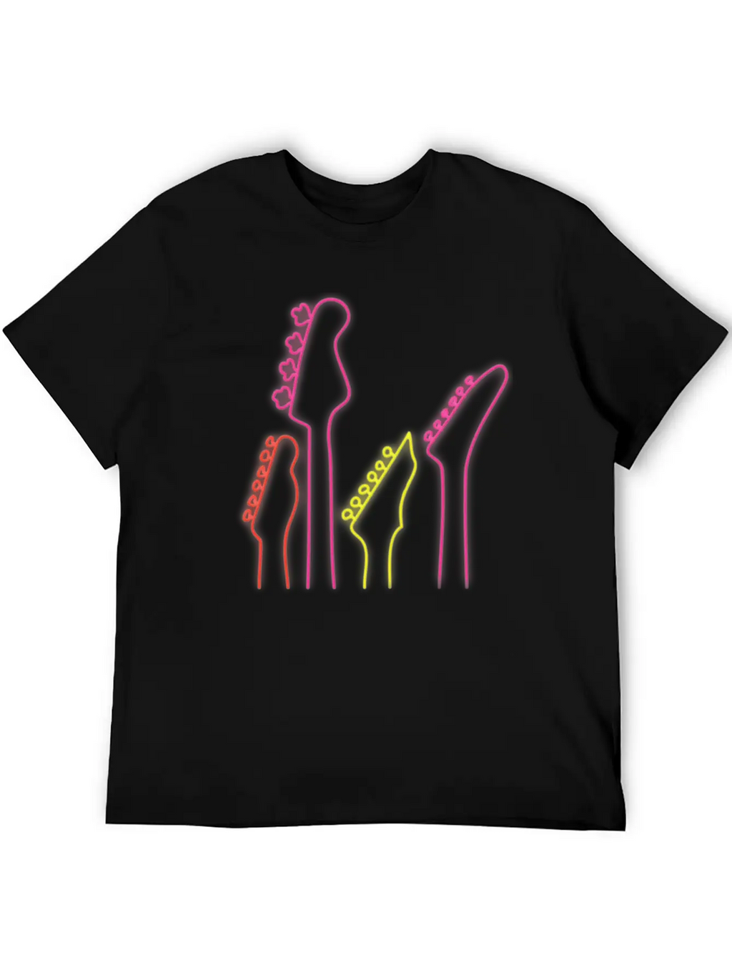Neon Guitars Stylish Everyday T-Shirt – Unisex Basic Cotton Tee
