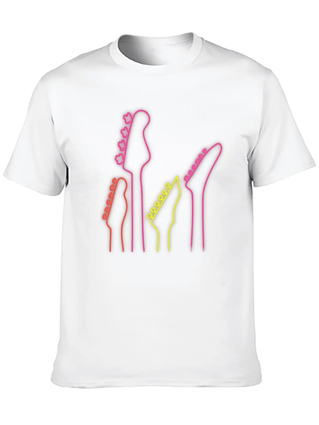 Neon Guitars Stylish Everyday T-Shirt – Unisex Basic Cotton Tee